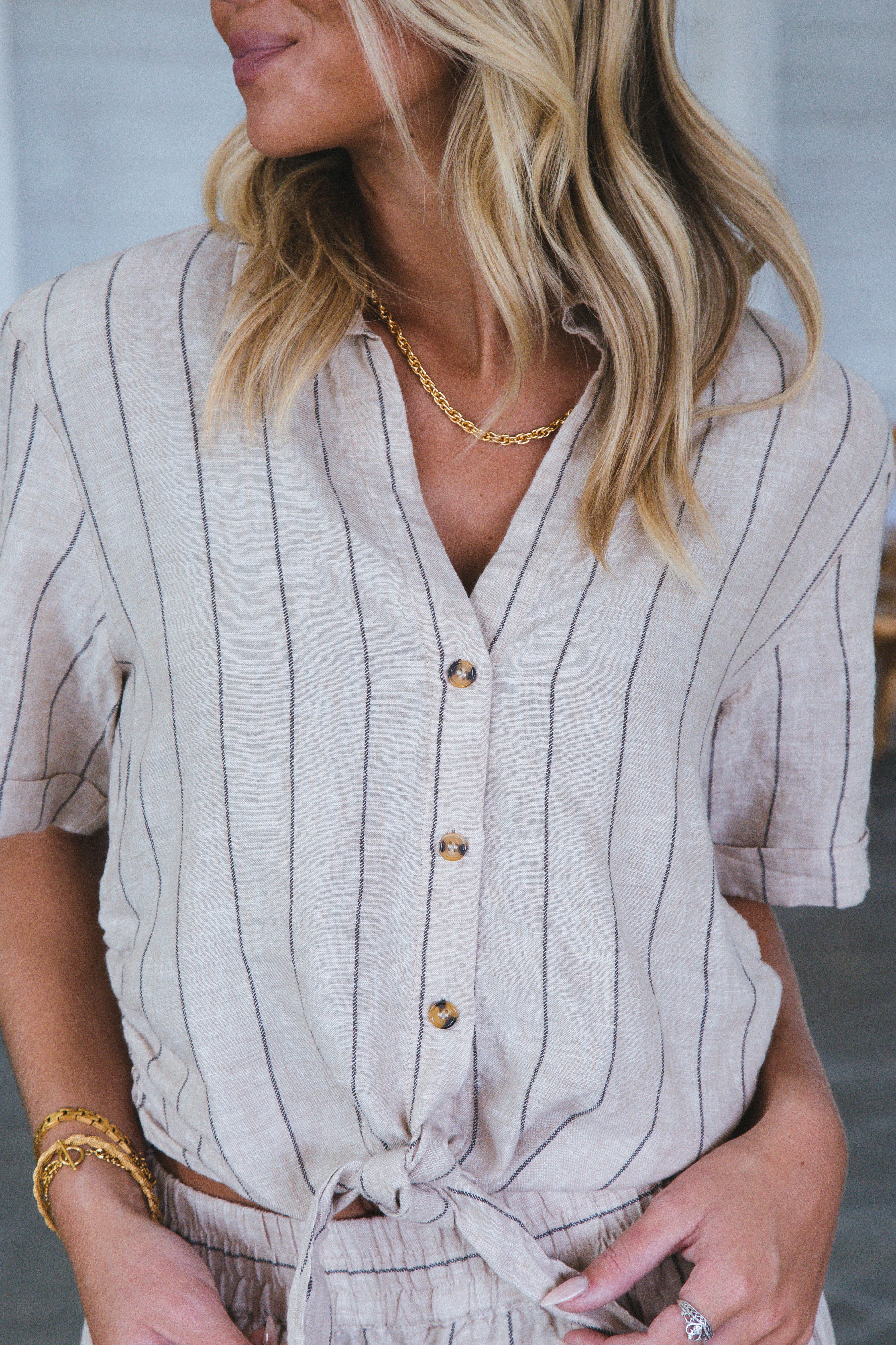 Ocean Button Down Shirt, Artisan Stripe | Sanctuary sold by North & Main Clothing Company product image thumbnail 3