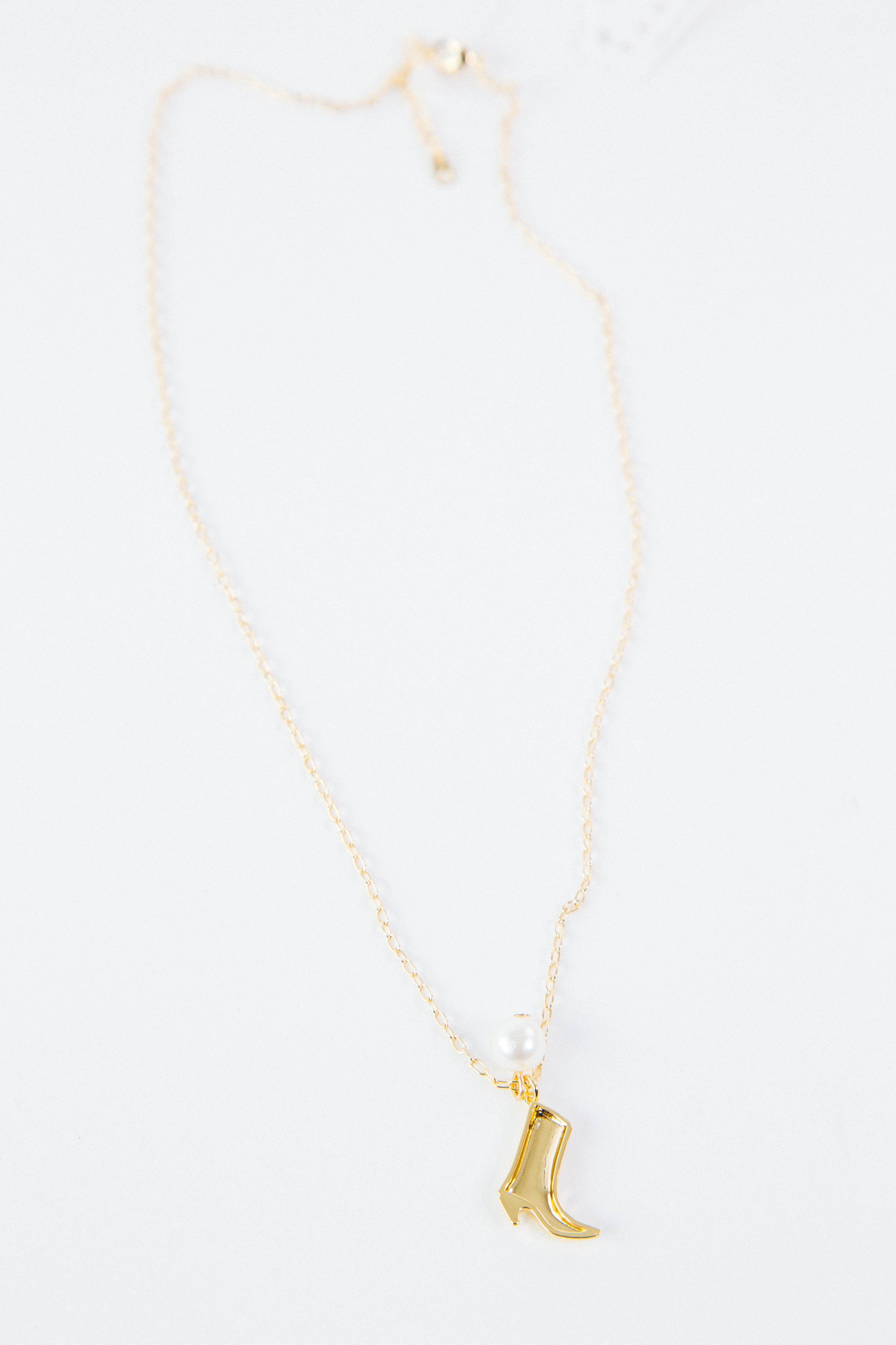 Boot N' Pearl Necklace | Sahira Jewelry sold by North & Main Clothing Company