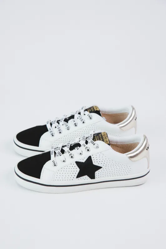Next 2 Black Vamp Low Top Sneaker, Black/White | Vintage Havana sold by North & Main Clothing Company