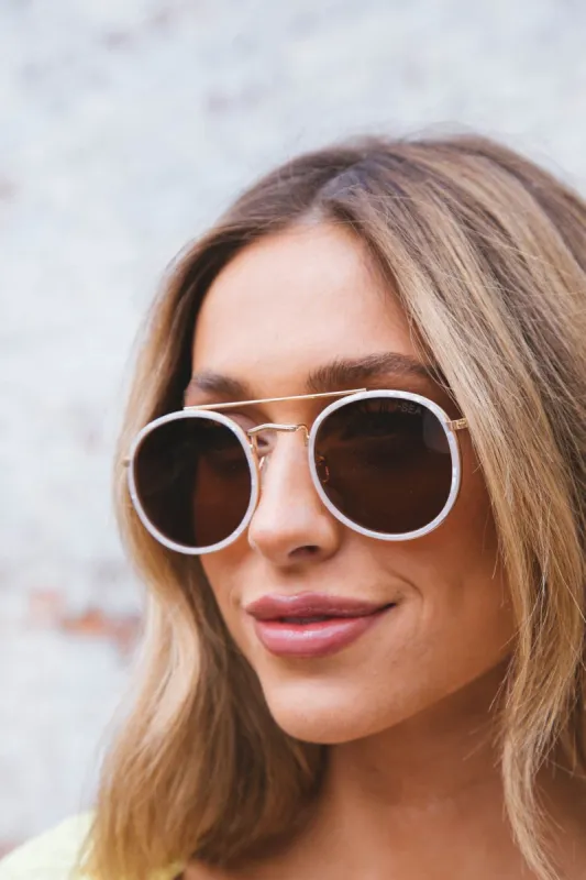 All Aboard Polarized Sunglasses, Pearl/Brown | I-SEA sold by North & Main Clothing Company