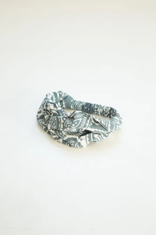 Positive Vibes Paisley Headwrap, Blue made by North & Main Clothing Company