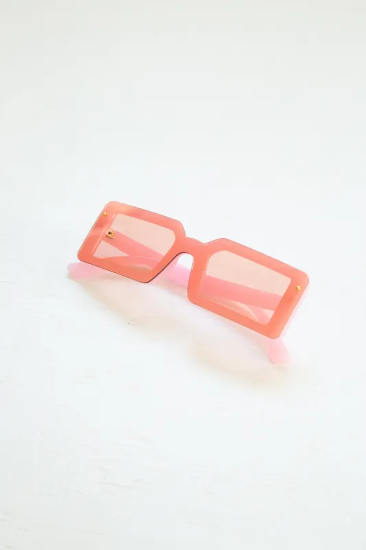 Royal Square Framed Sunglasses, Pink sold by North & Main Clothing Company