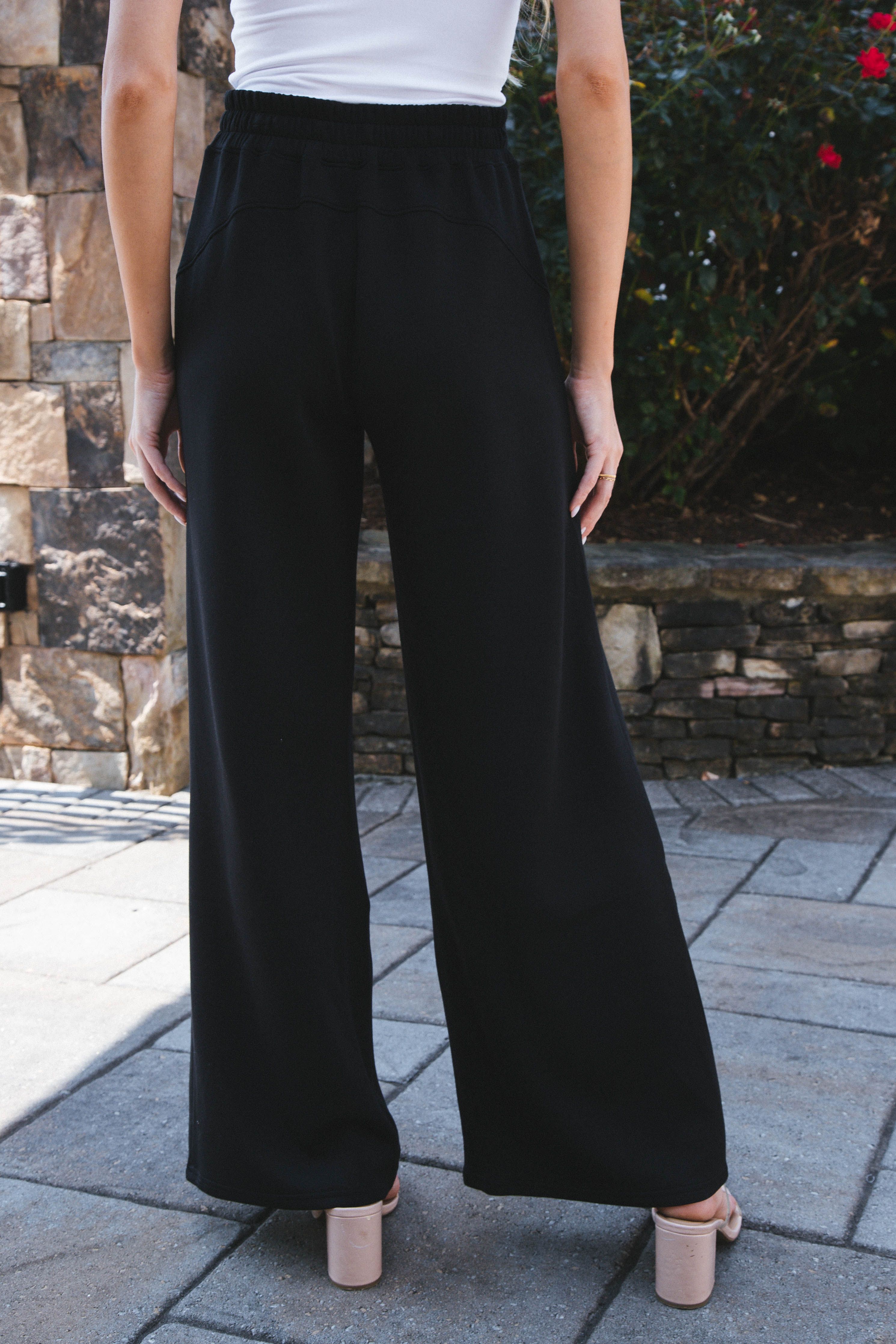 Air Essentials Wide Leg Pants, Very Black | SPANX sold by North & Main Clothing Company product image thumbnail 2