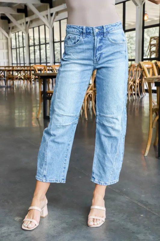 Kate Barrel Leg Jean, Tingle sold by North & Main Clothing Company