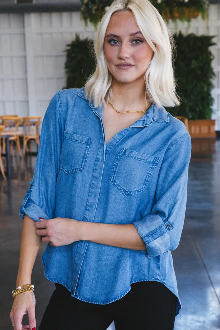 Riley Roll Tab Sleeve Shirt, Mill Valley | Velvet Heart sold by North & Main Clothing Company