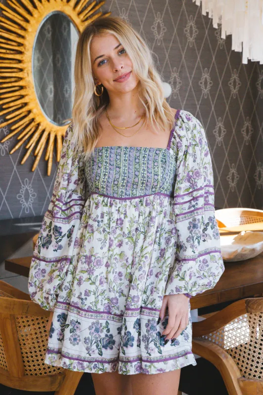 Endless Afternoon Floral Mini Dress, Tea Comb | Free People sold by North & Main Clothing Company