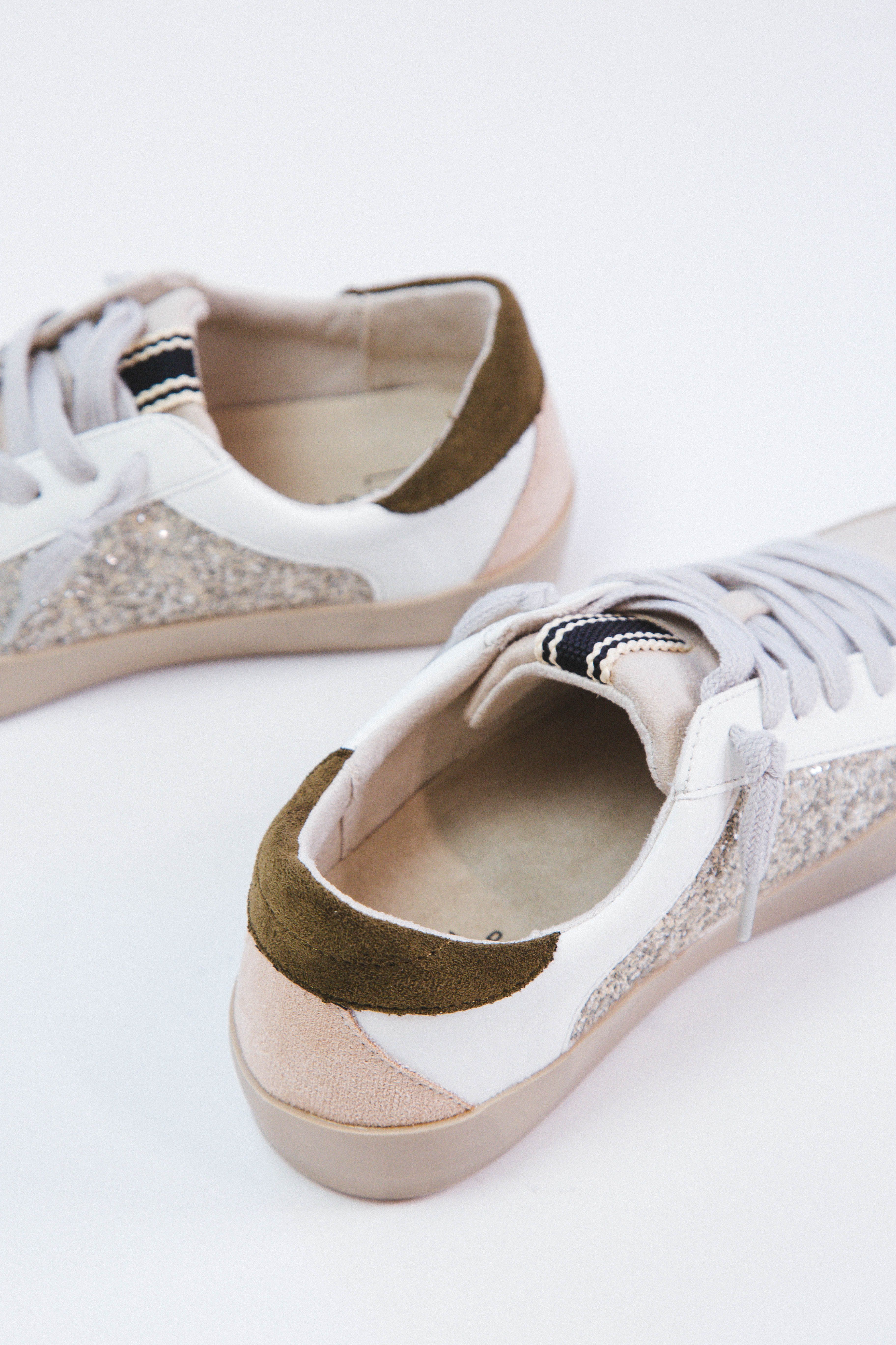 Paula Lace Up Star Sneaker, Pearl Glitter sold by North & Main Clothing Company product image thumbnail 2