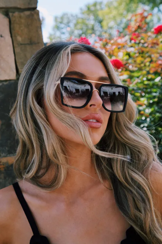 Velda Sunglasses, Black/Goldfade | Otra sold by North & Main Clothing Company