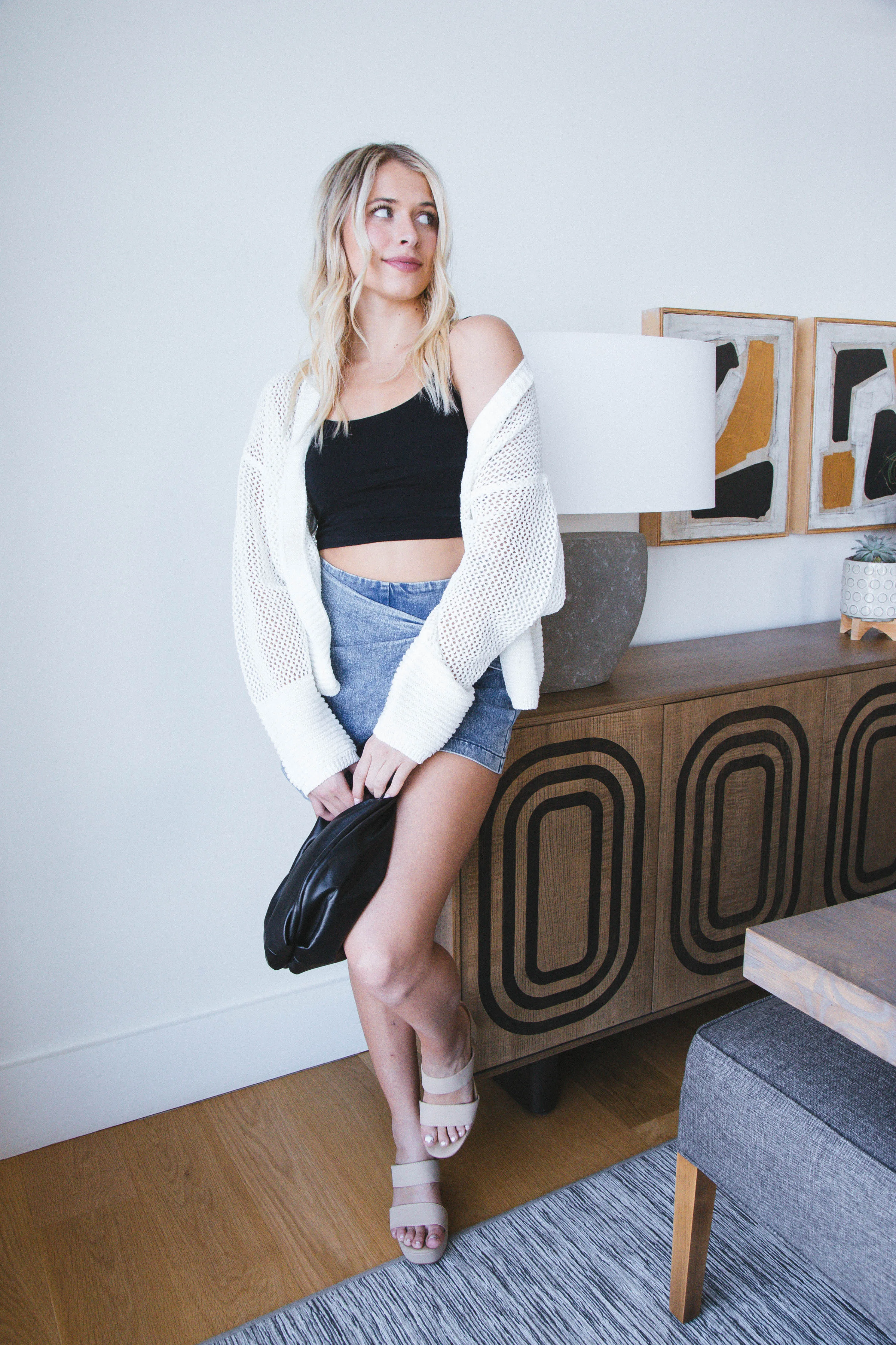 Sarah Cami Crop Top, Black sold by North & Main Clothing Company product image thumbnail 5