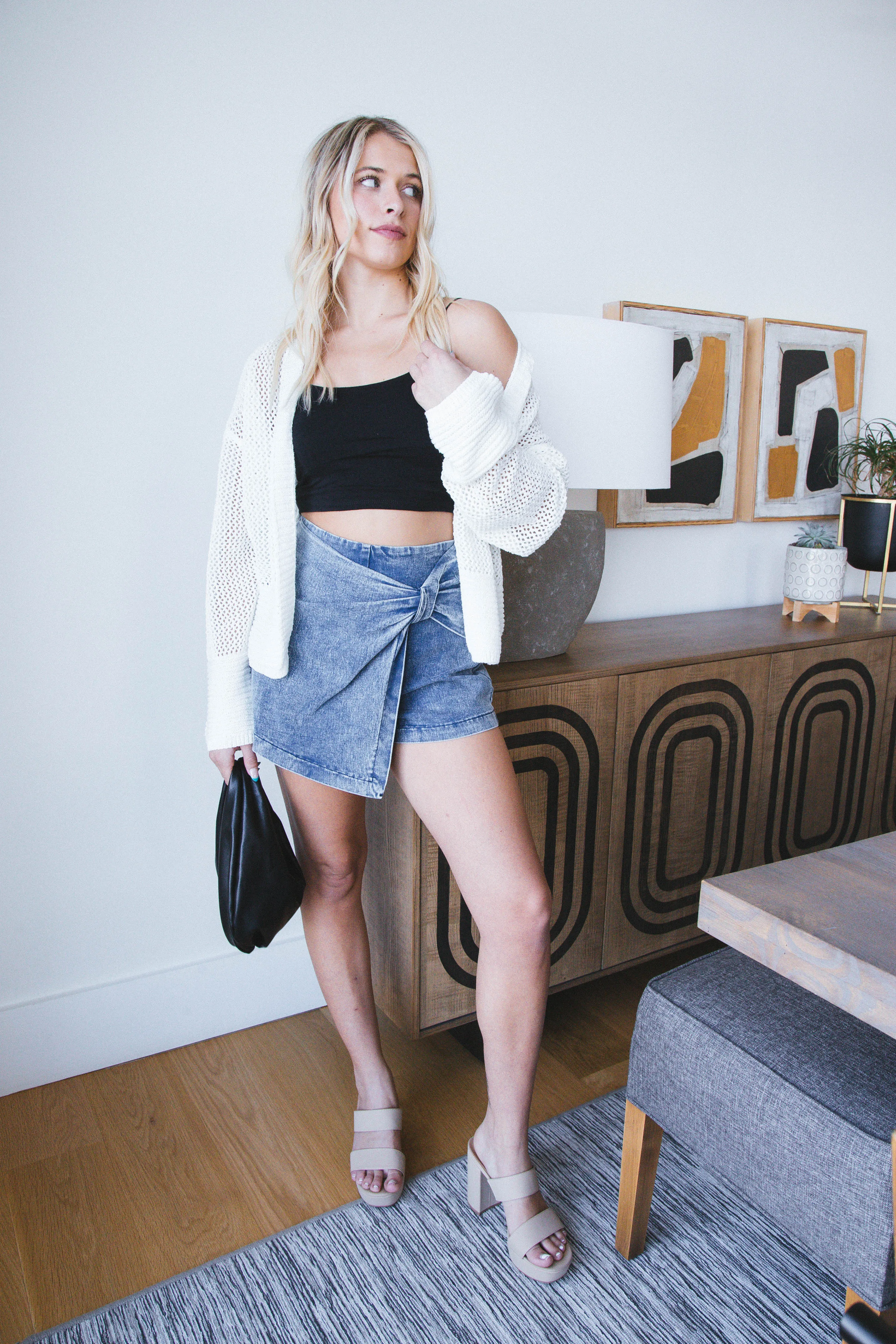 Sarah Cami Crop Top, Black sold by North & Main Clothing Company product image thumbnail 3