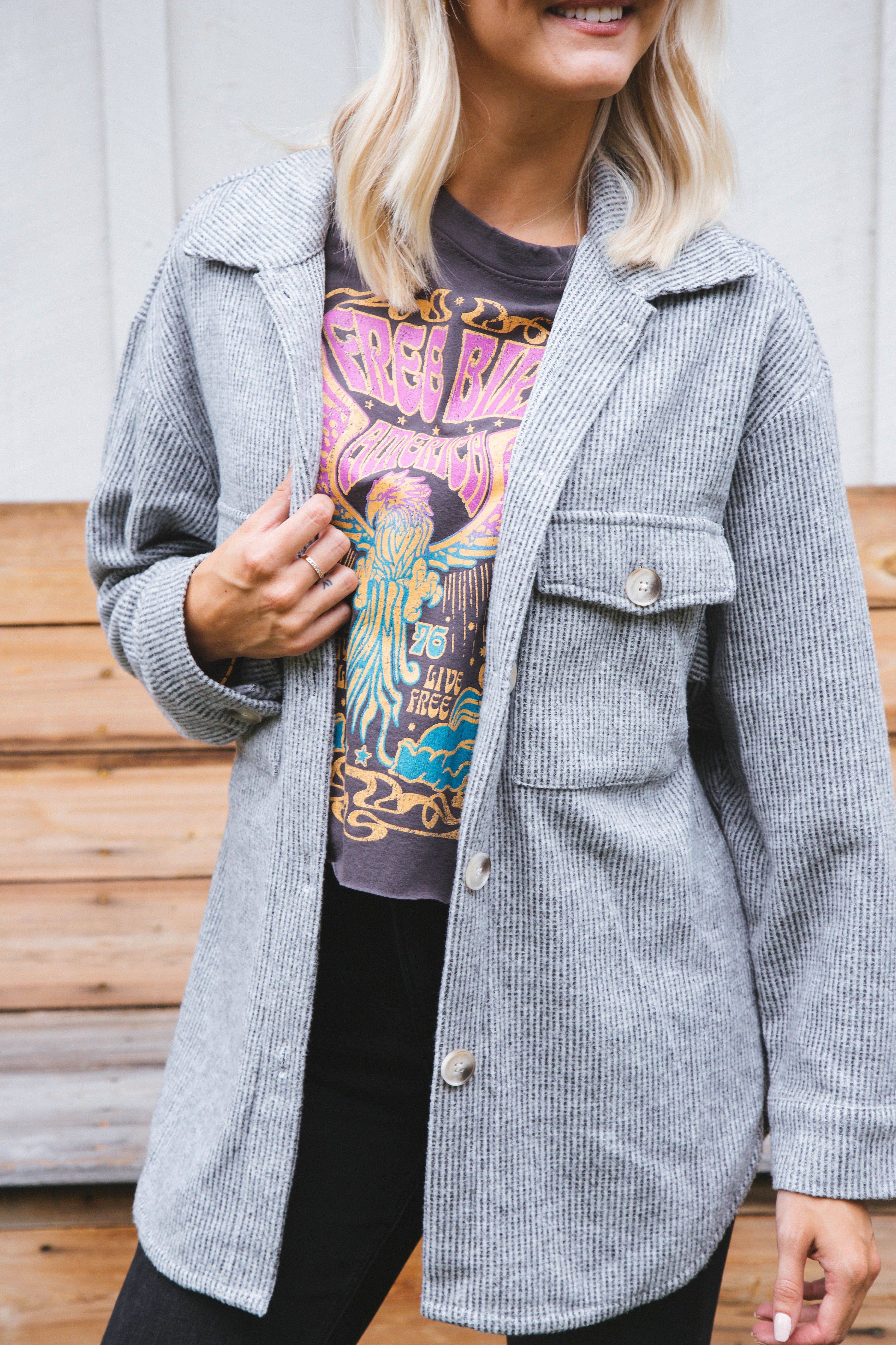 Free Bird America Cropped Tee, Ink sold by North & Main Clothing Company product image thumbnail 4