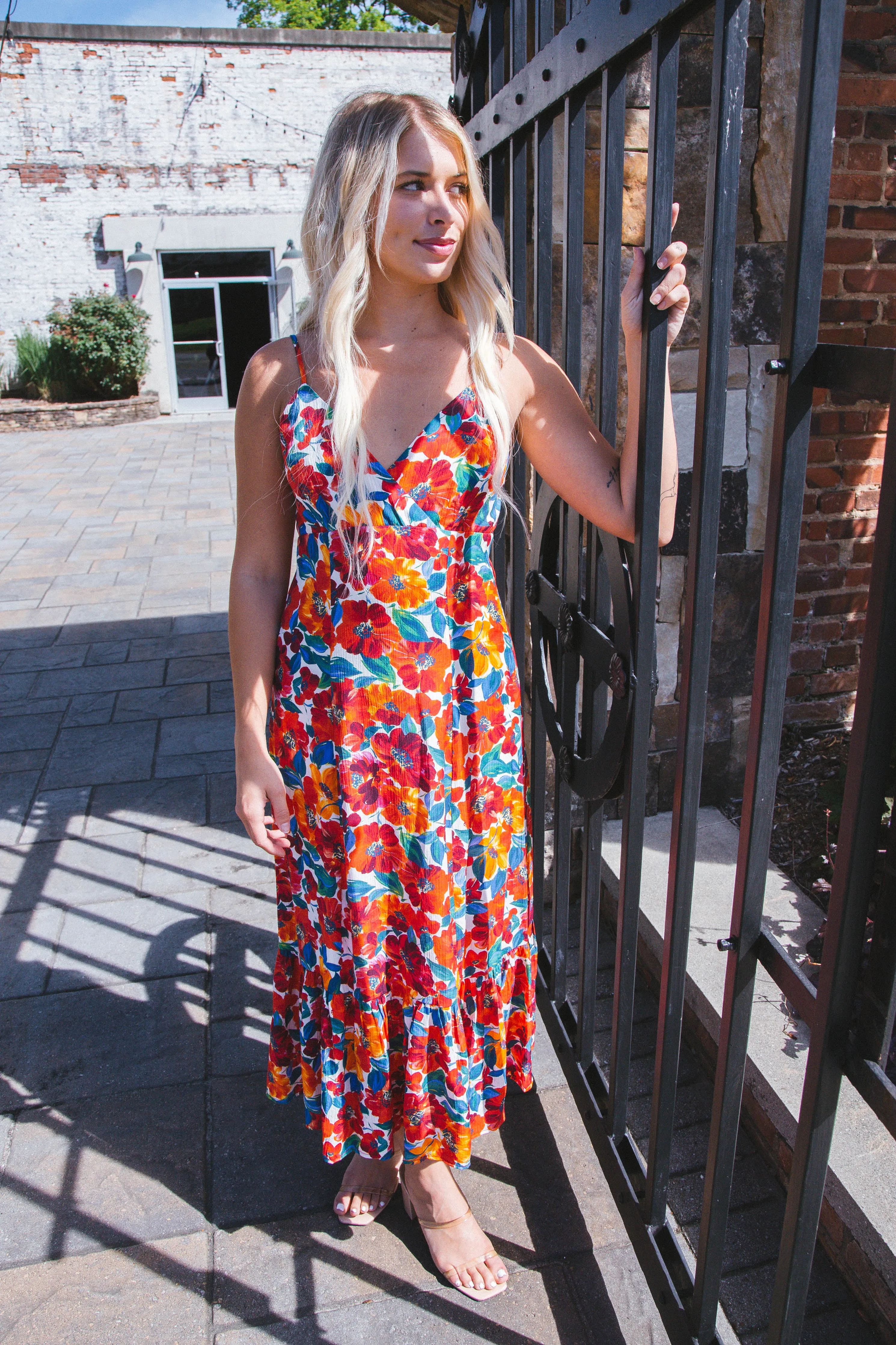 Confetti Open Back Midi Dress, Multi | Sadie & Sage sold by North & Main Clothing Company product image thumbnail 2