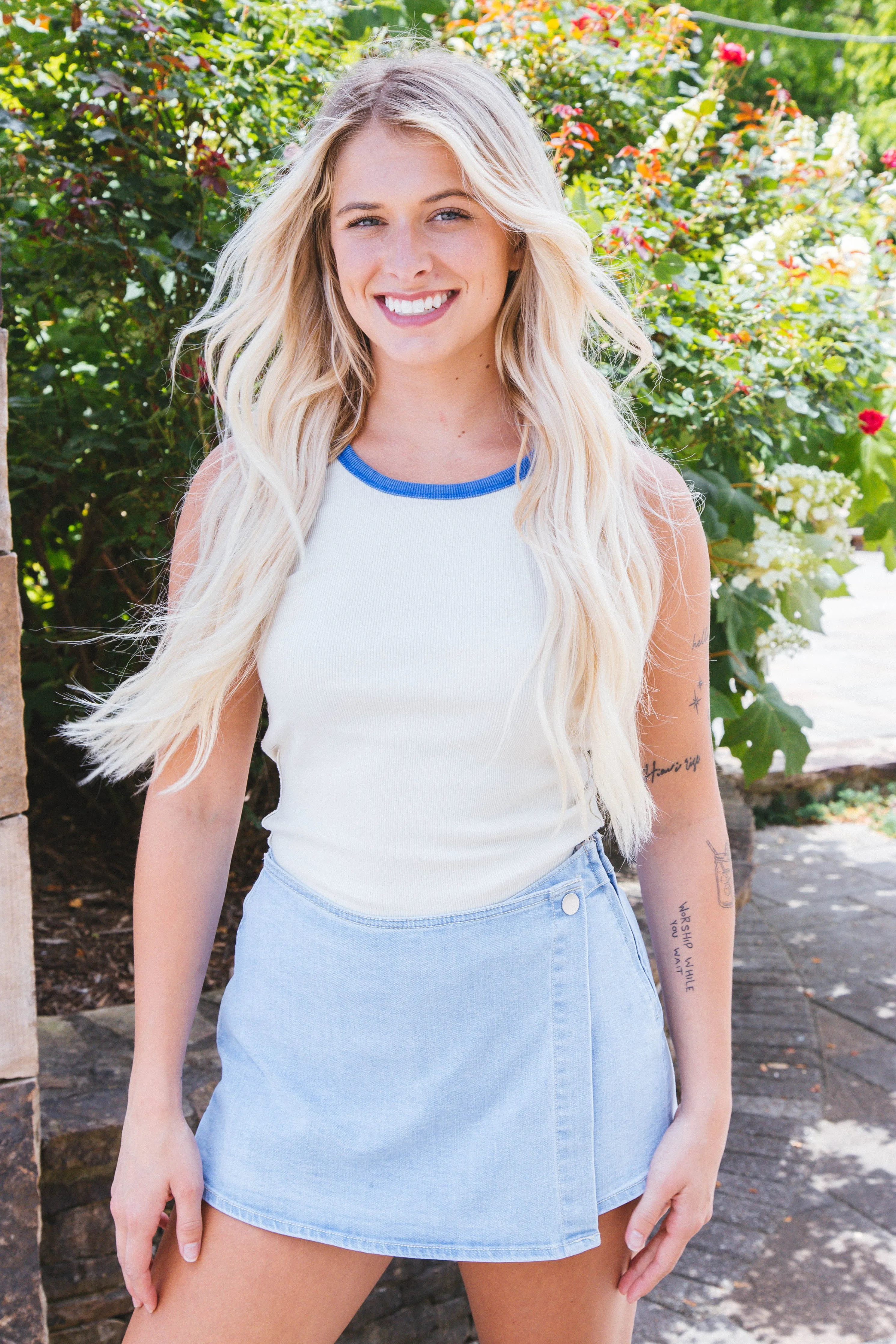 Only 1 Ringer Tank, Ivory Combo | Free People sold by North & Main Clothing Company product image thumbnail 3