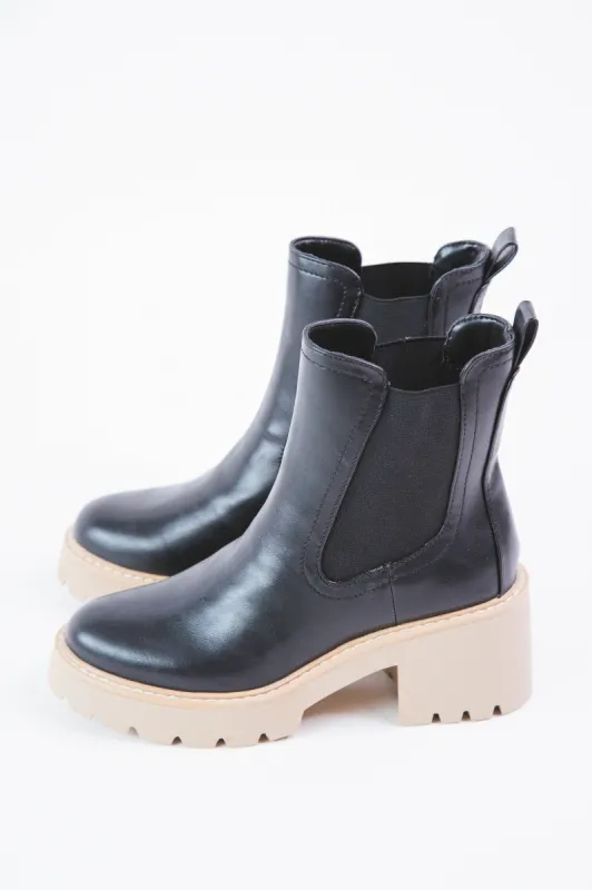 Tobias Lug Sole Chelsea Boot, Black Smooth| DV by Dolce Vita sold by North & Main Clothing Company