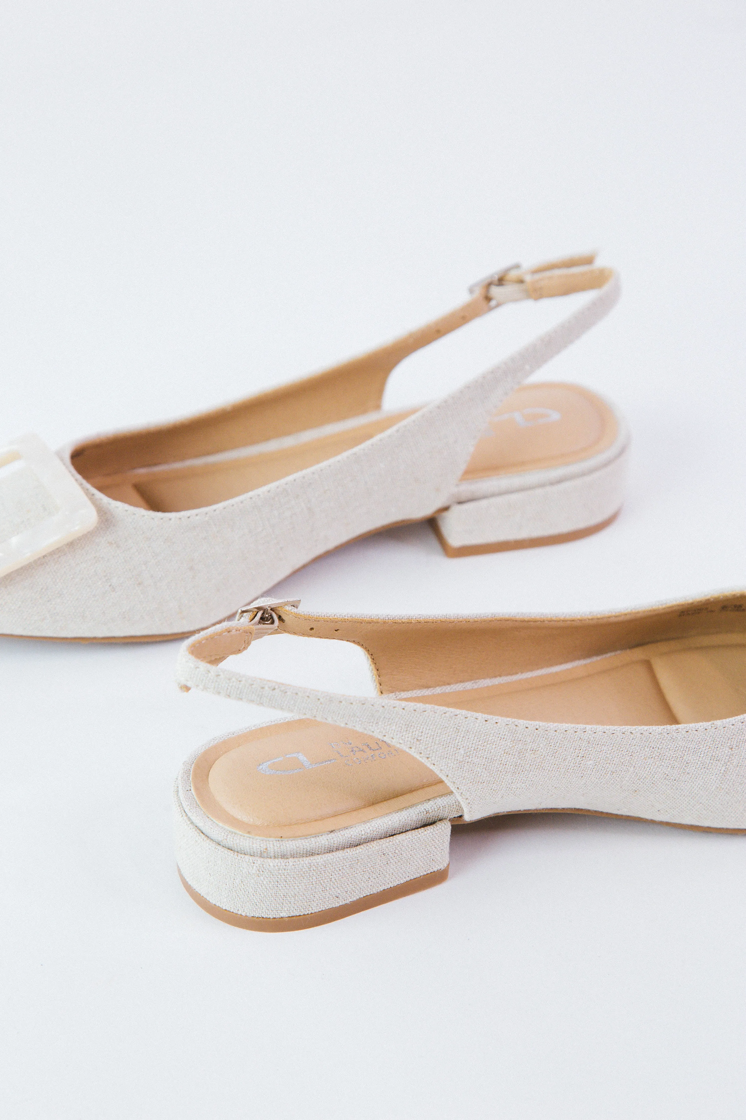 Sweetie Linen Slingback Low Heel, Natural | Dirty Laundry sold by North & Main Clothing Company product image thumbnail 2