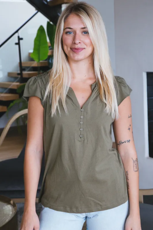 Wild Flower Tee, Burnt Olive | Sanctuary sold by North & Main Clothing Company