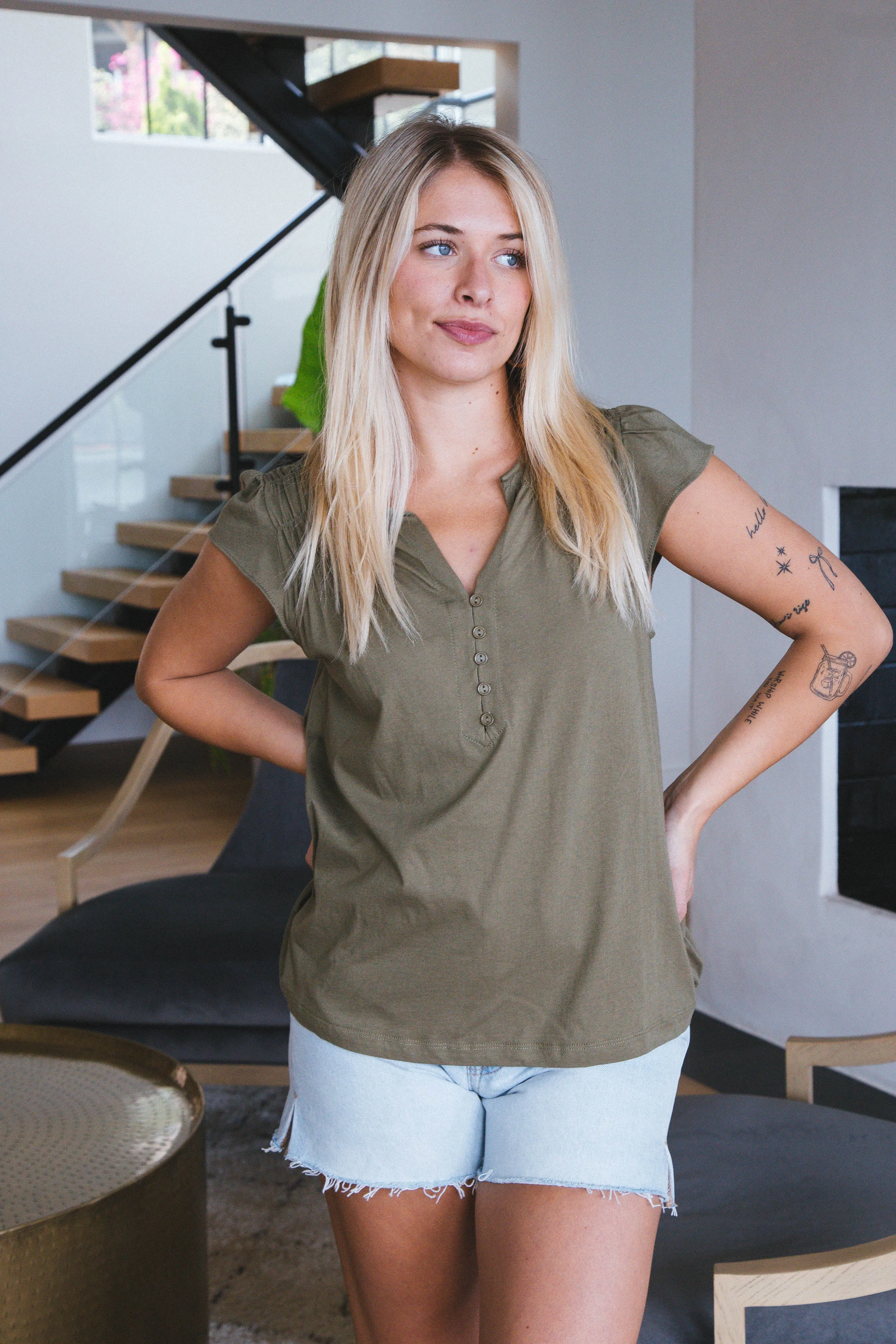 Wild Flower Tee, Burnt Olive | Sanctuary sold by North & Main Clothing Company product image thumbnail 2