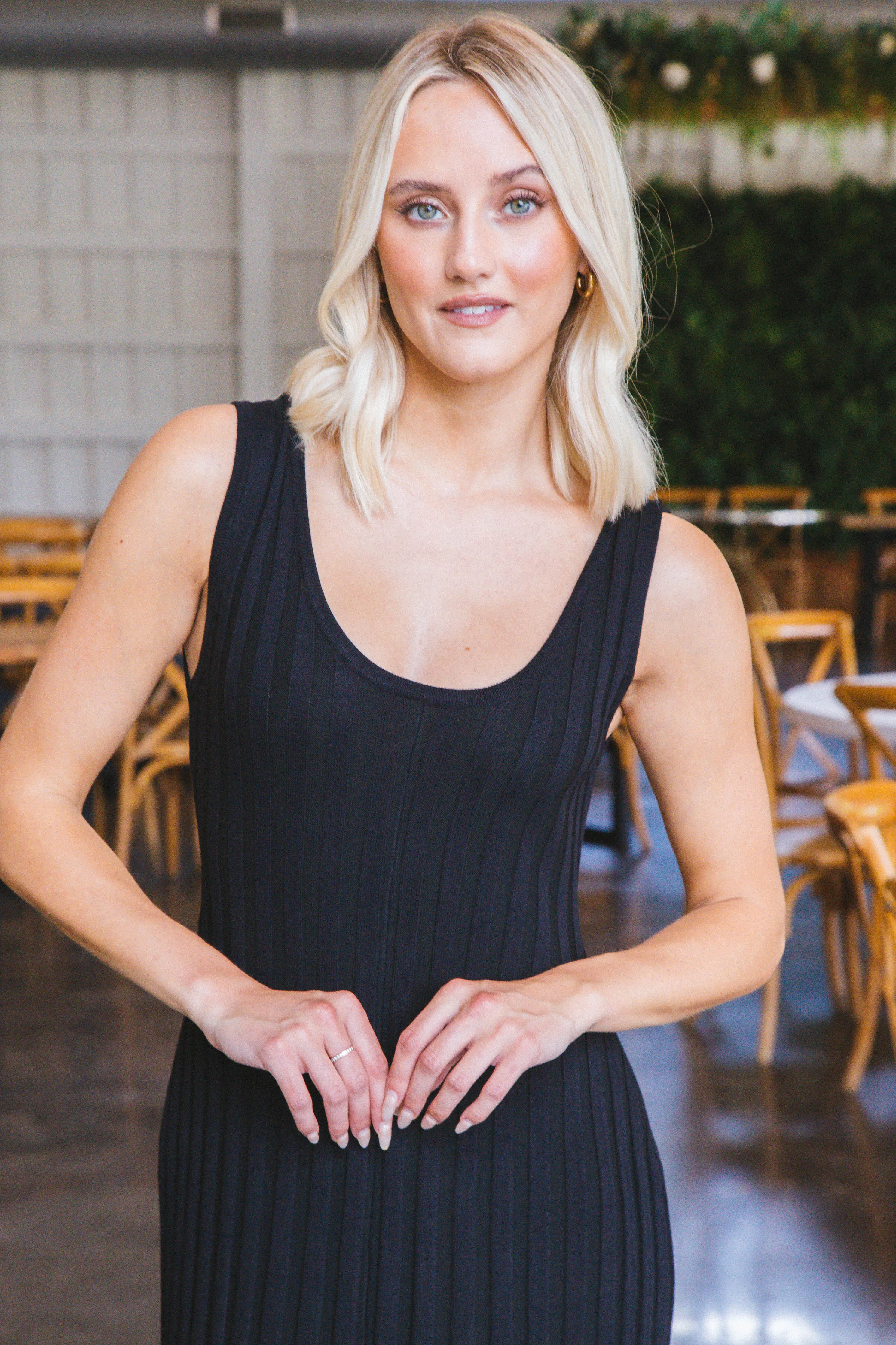 Josie Ribbed Maxi Dress, Black sold by North & Main Clothing Company product image thumbnail 4