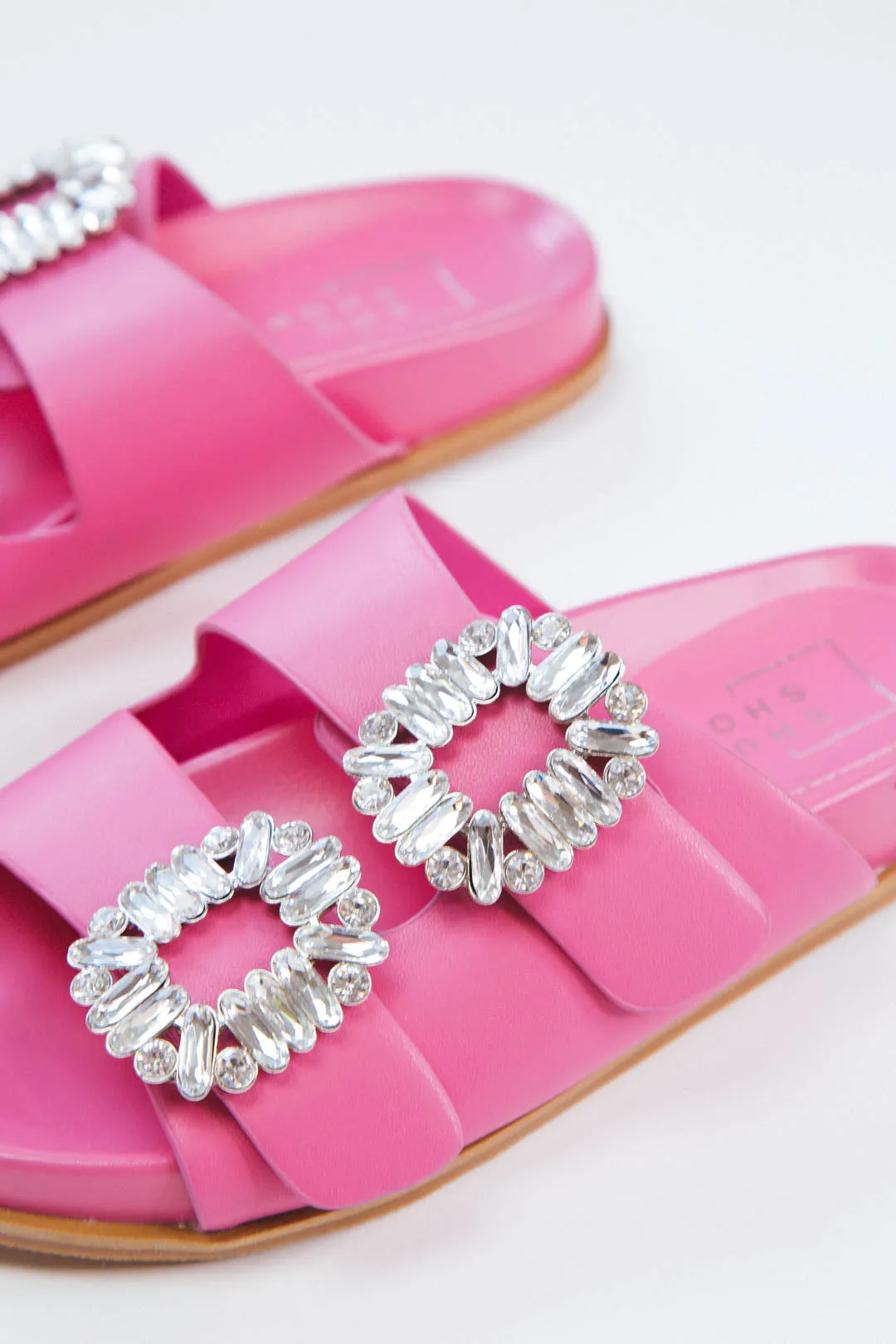 Bridget Slide On Sandals, Bright Pink | Shushop sold by North & Main Clothing Company product image thumbnail 3