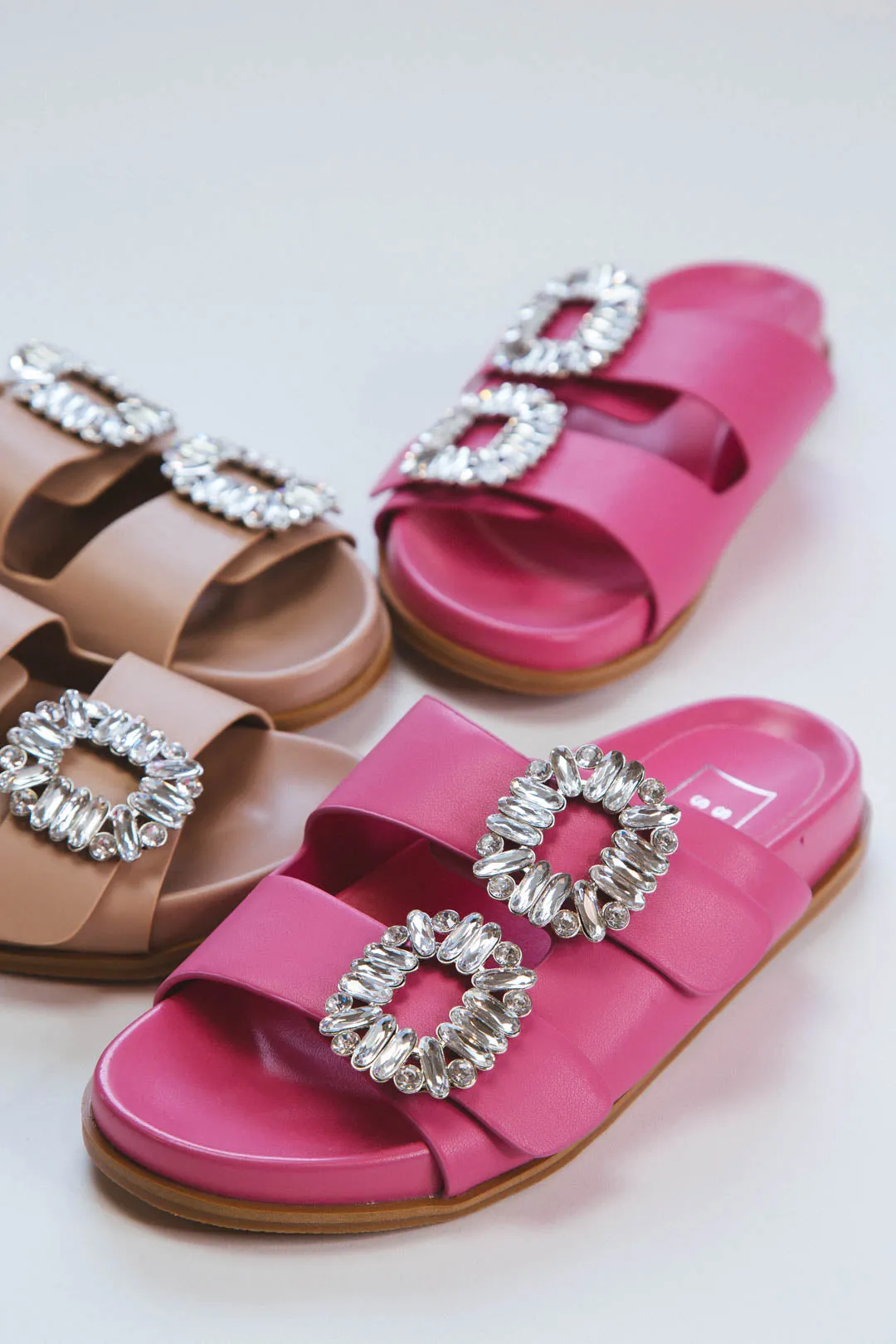 Bridget Slide On Sandals, Bright Pink | Shushop sold by North & Main Clothing Company product image thumbnail 2