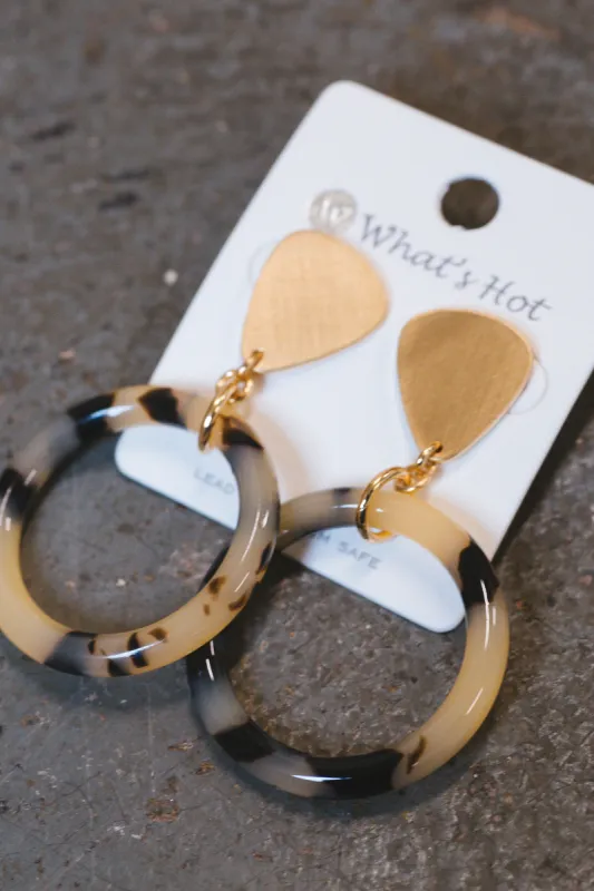 Courtland Circle Earring, Tort sold by North & Main Clothing Company