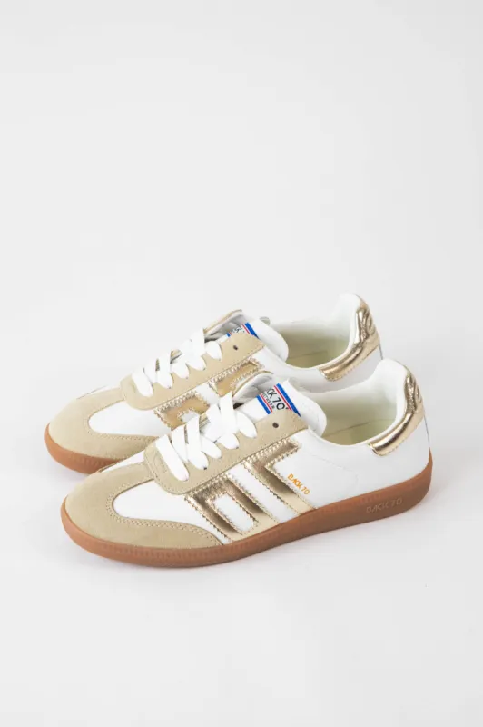 Cloud Lace Up Vintage Sneaker, Beige | Back 70 sold by North & Main Clothing Company