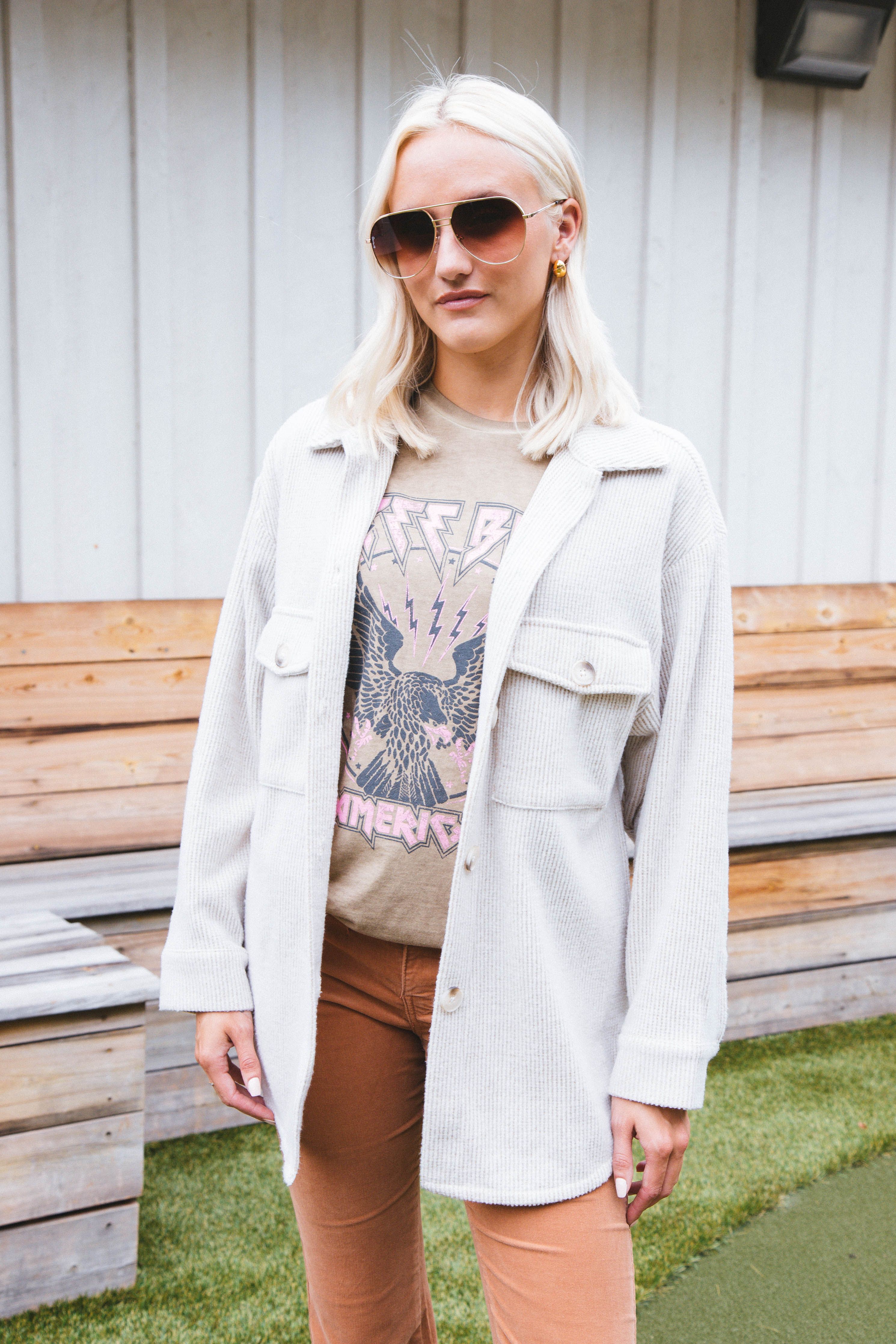 Free Bird America Graphic Tee, Taupe sold by North & Main Clothing Company product image thumbnail 2