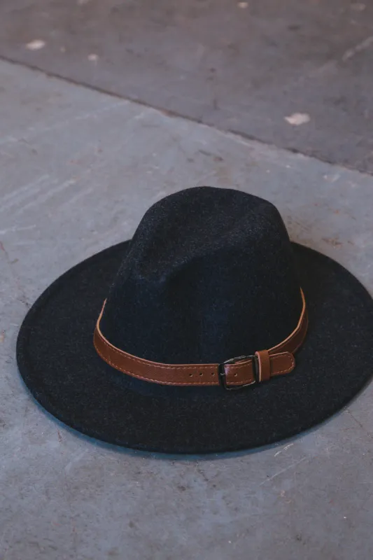 Beth Panama Hat, Black sold by North & Main Clothing Company