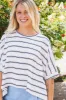 Sailor Dolman Sleeve Top, White Navy | Sadie & Sage sold by North & Main Clothing Company