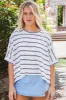 Sailor Dolman Sleeve Top, White Navy | Sadie & Sage sold by North & Main Clothing Company