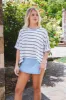 Sailor Dolman Sleeve Top, White Navy | Sadie & Sage sold by North & Main Clothing Company