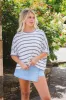Sailor Dolman Sleeve Top, White Navy | Sadie & Sage sold by North & Main Clothing Company