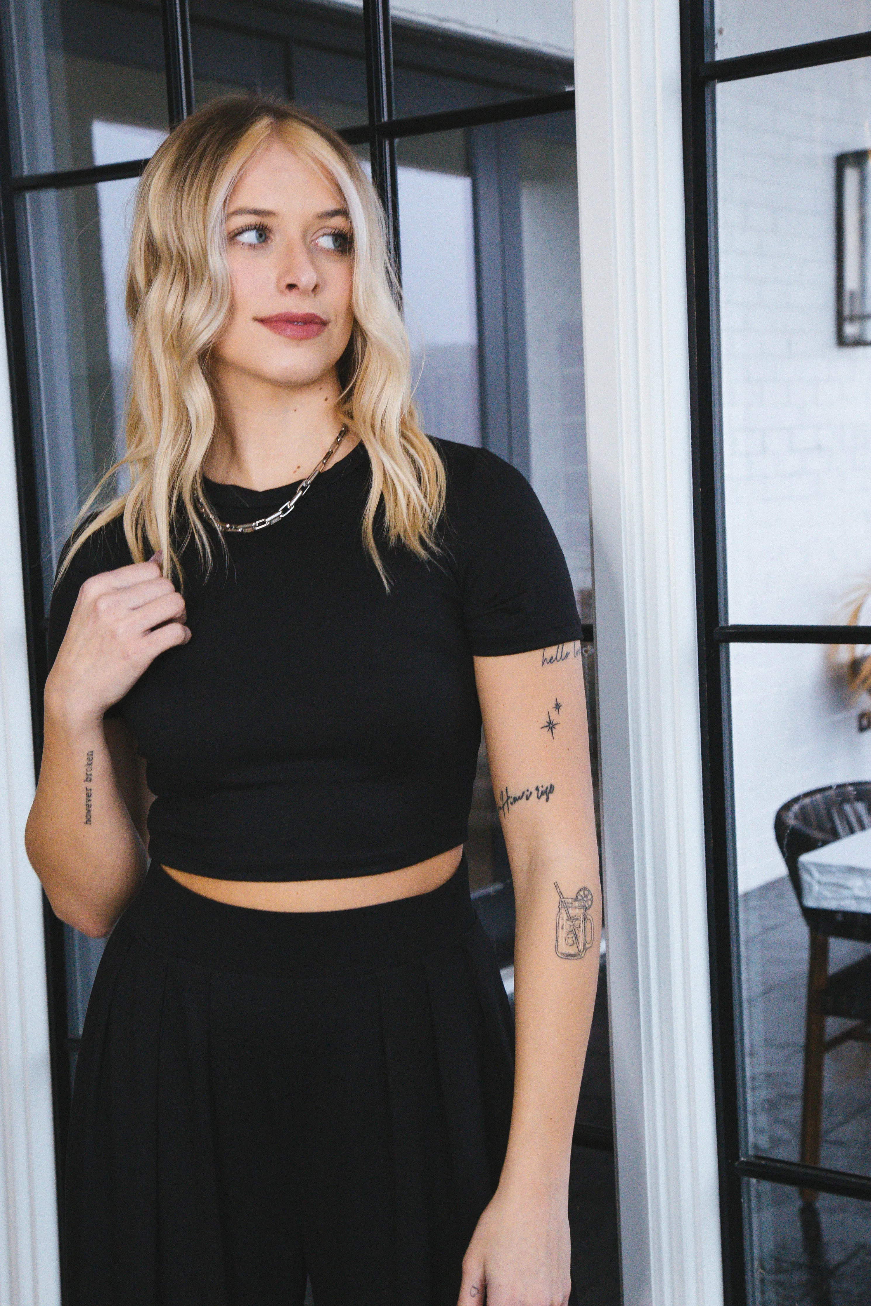 Midnight Shade Crop Top, Black sold by North & Main Clothing Company product image thumbnail 3