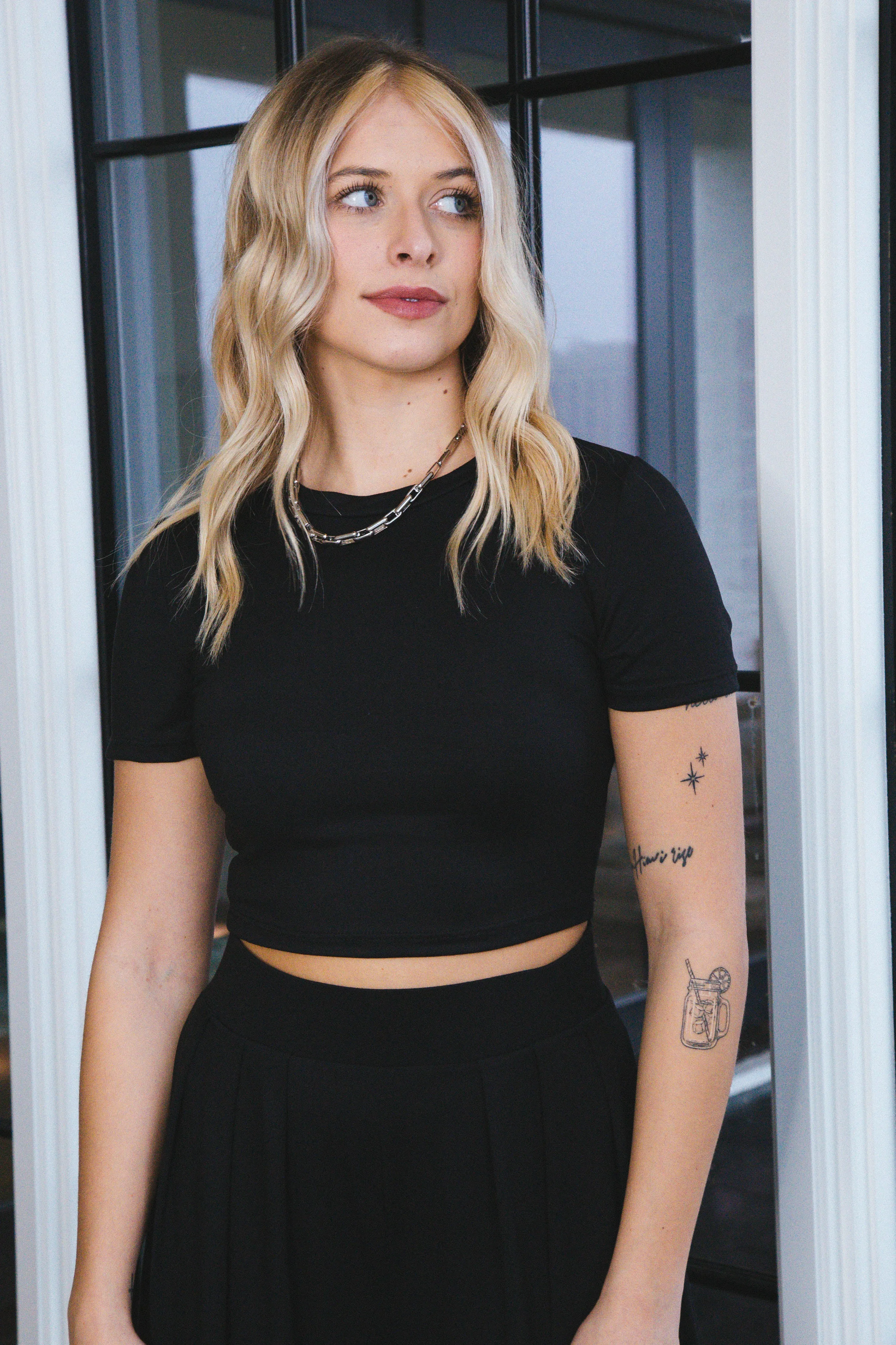 Midnight Shade Crop Top, Black sold by North & Main Clothing Company