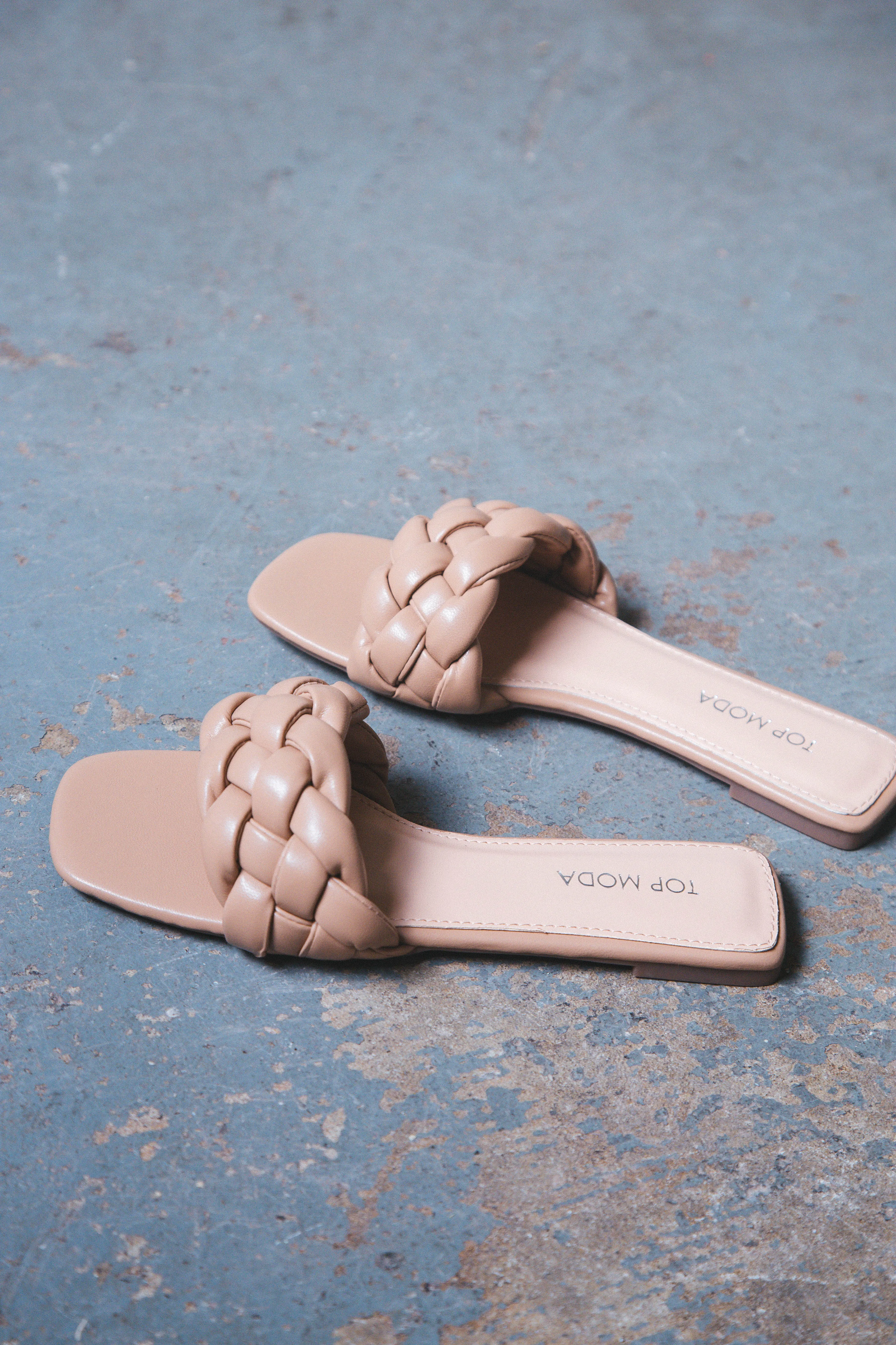 Elle Braided Slide Sandal, Camel sold by North & Main Clothing Company product image thumbnail 2