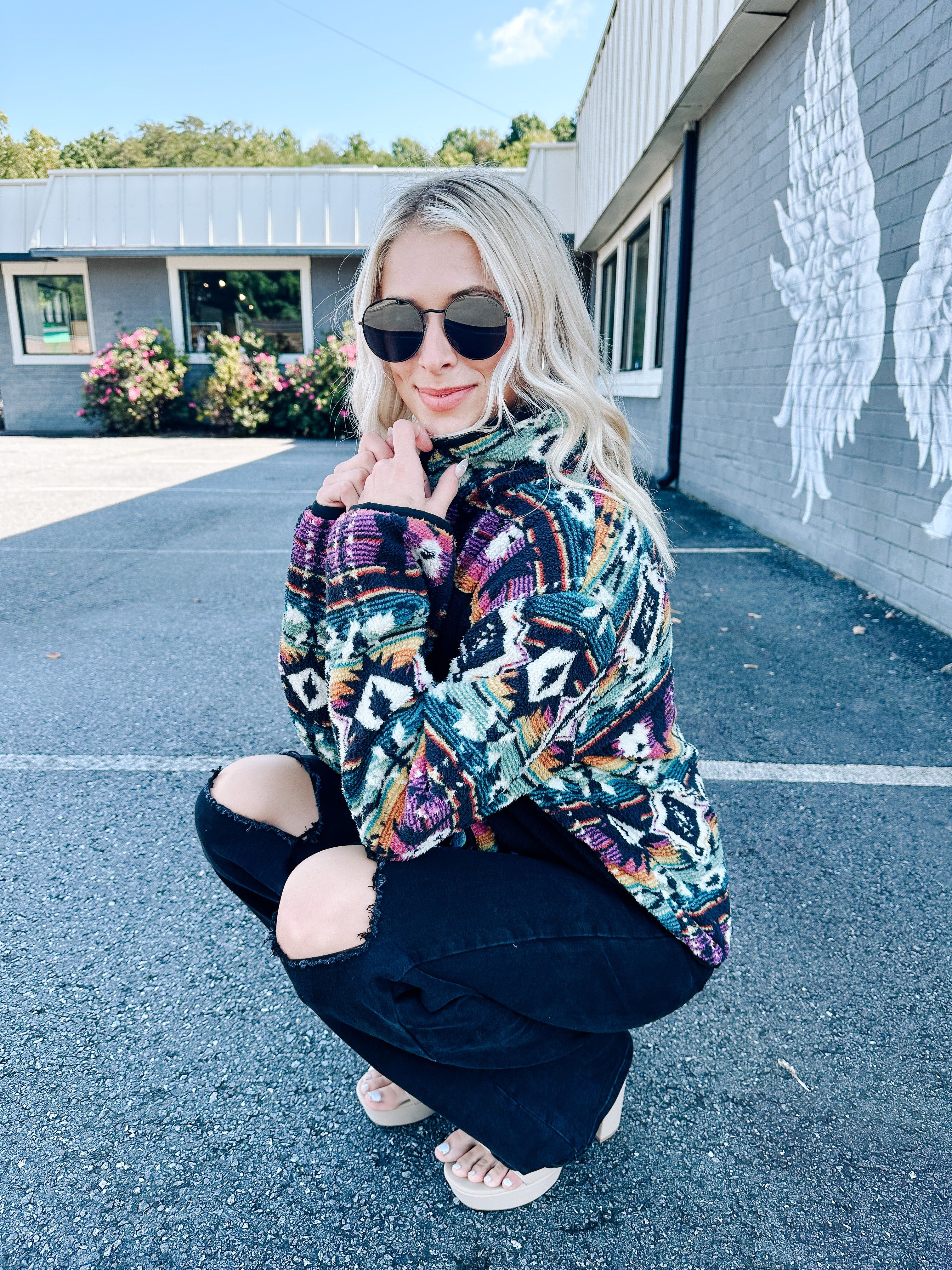 Electric Love Fleece Jacket, Black Multi sold by North & Main Clothing Company product image thumbnail 2