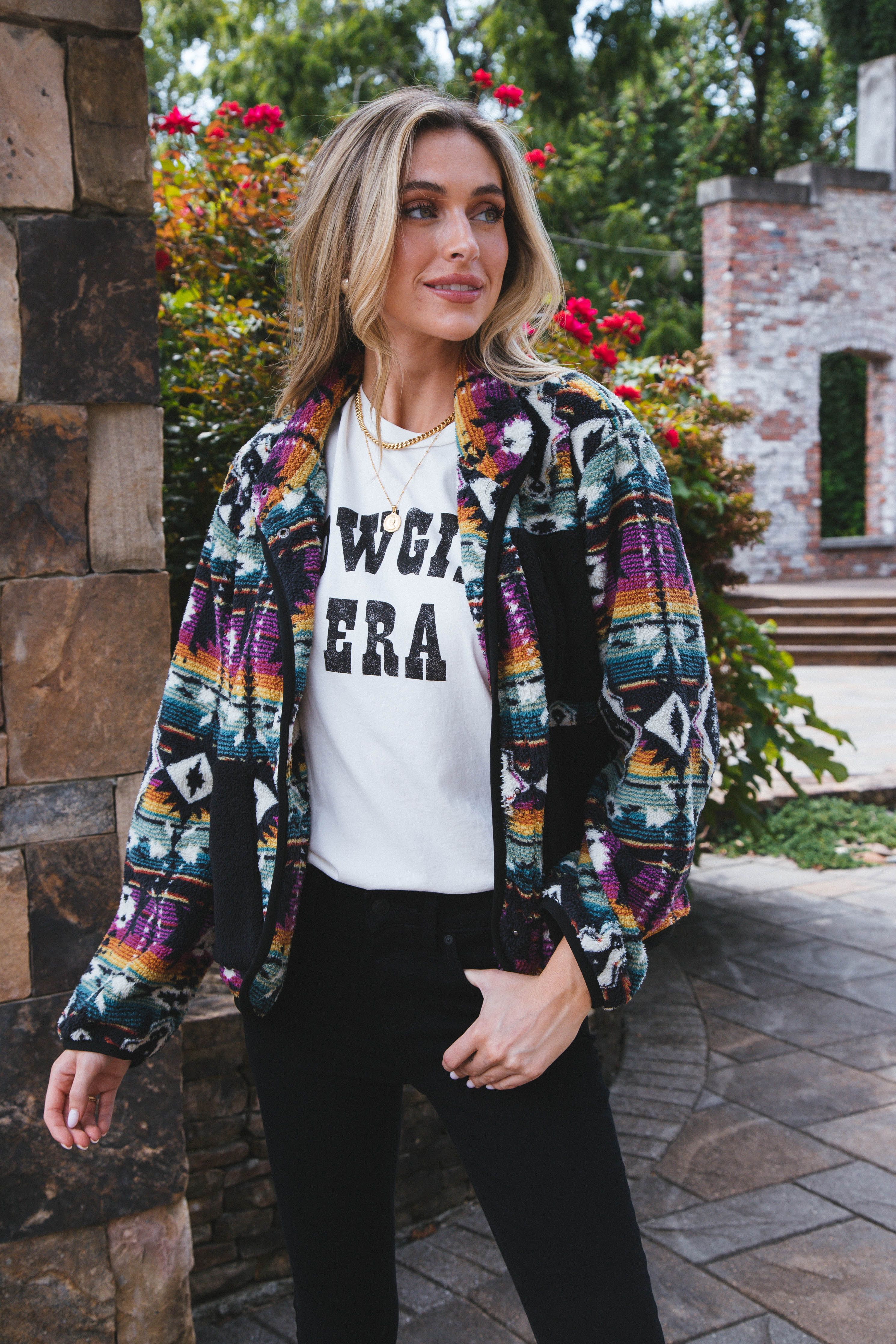 Electric Love Fleece Jacket, Black Multi sold by North & Main Clothing Company product image thumbnail 3