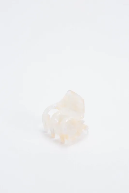 Small Resin Hair Claw, White made by North & Main Clothing Company