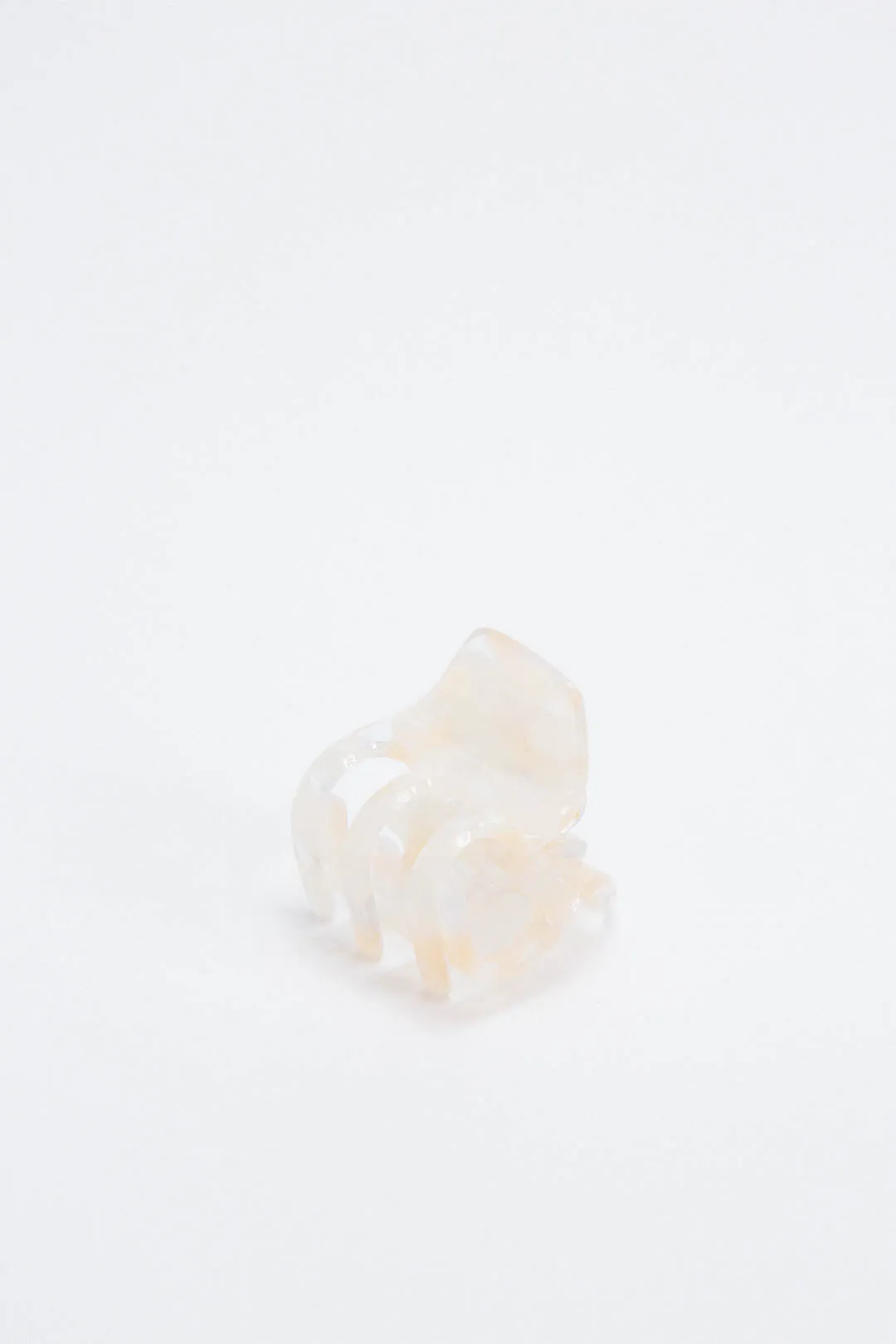 Small Resin Hair Claw, White sold by North & Main Clothing Company