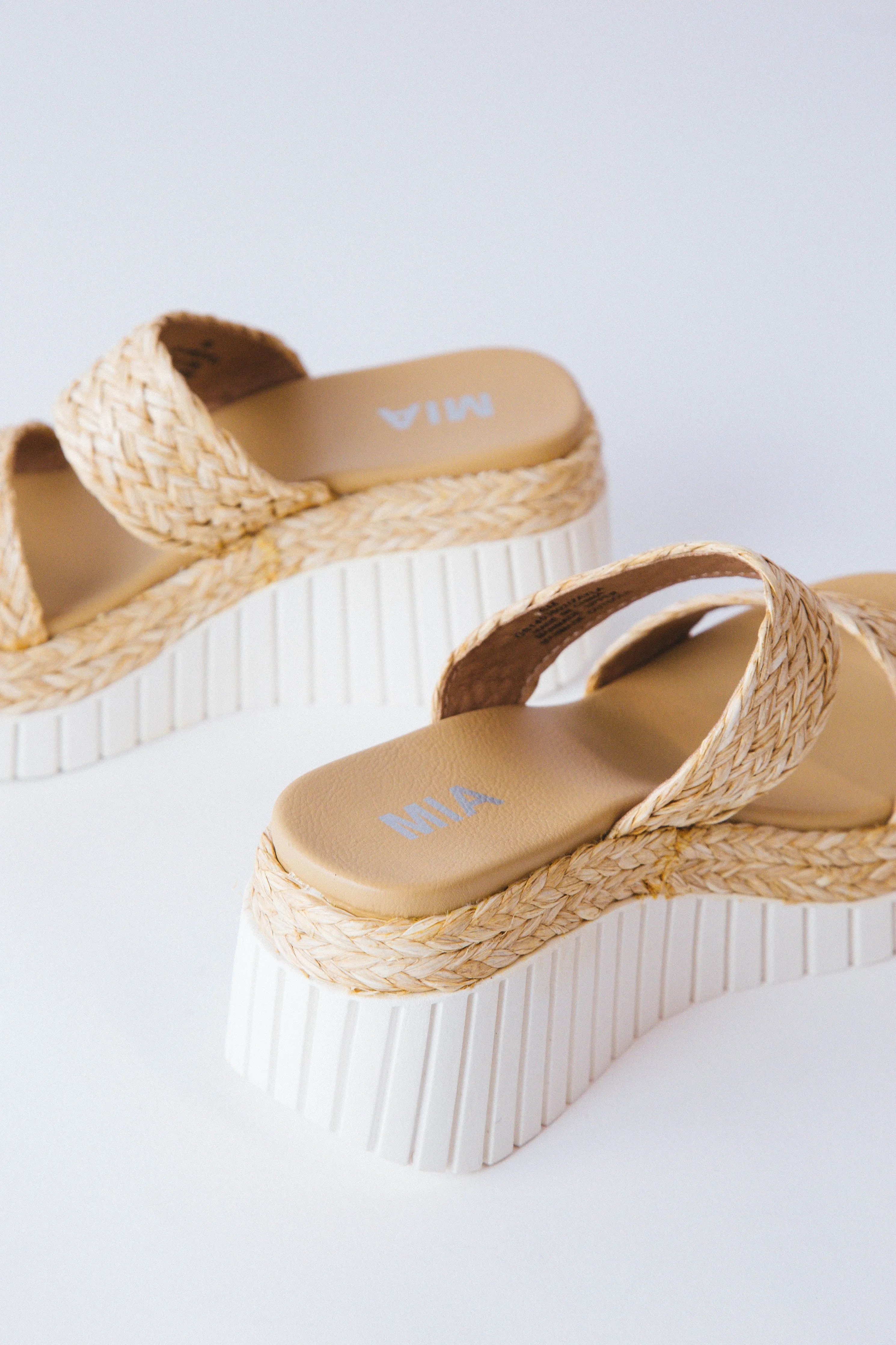 Zayla Raffia Band Platform Sandal, Natural sold by North & Main Clothing Company product image thumbnail 2