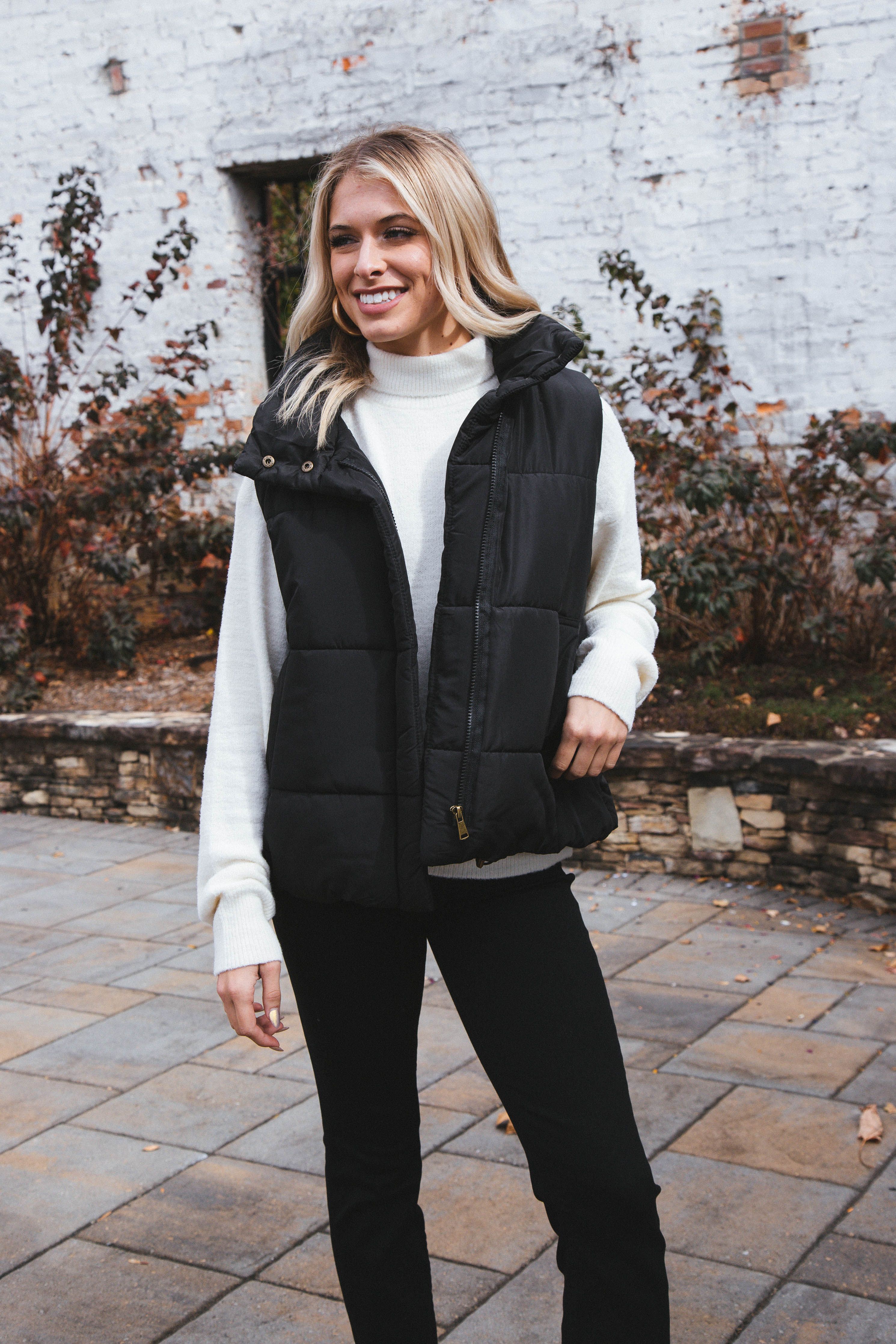 Aria High Neck Solid Sweater, Cream sold by North & Main Clothing Company product image thumbnail 3