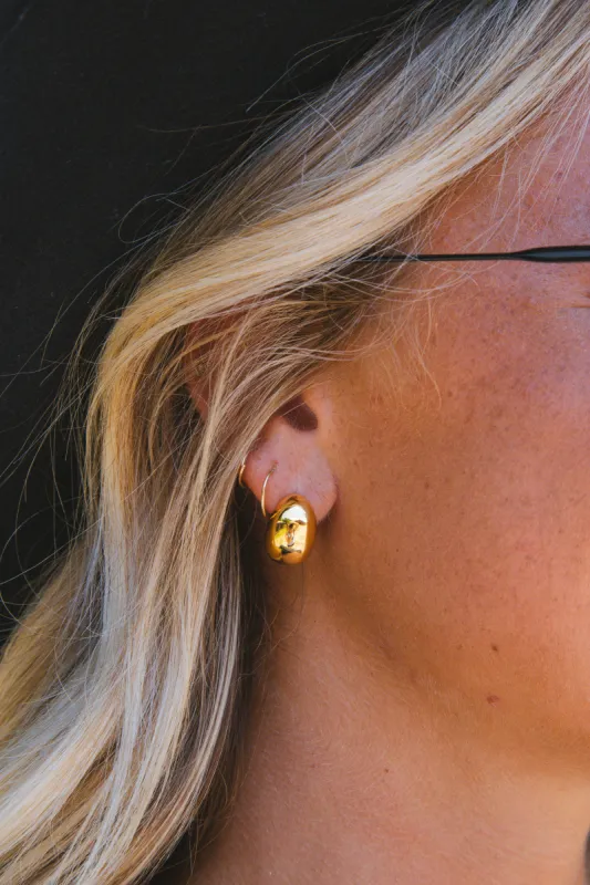 Harlow Stud Earrings, Gold | Sahira Jewelry sold by North & Main Clothing Company