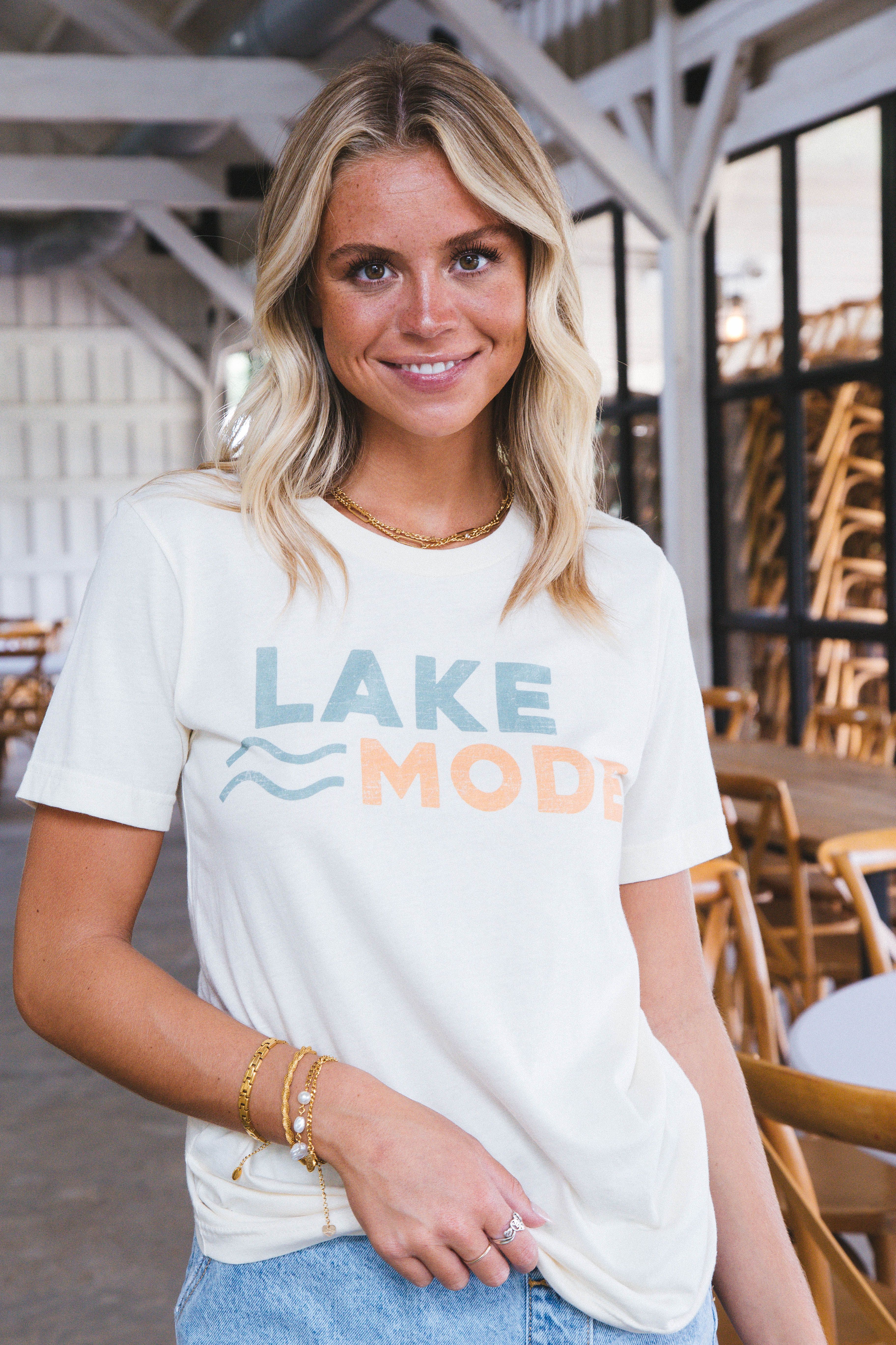 Lake Mode Graphic Tee, Ivory sold by North & Main Clothing Company product image thumbnail 2