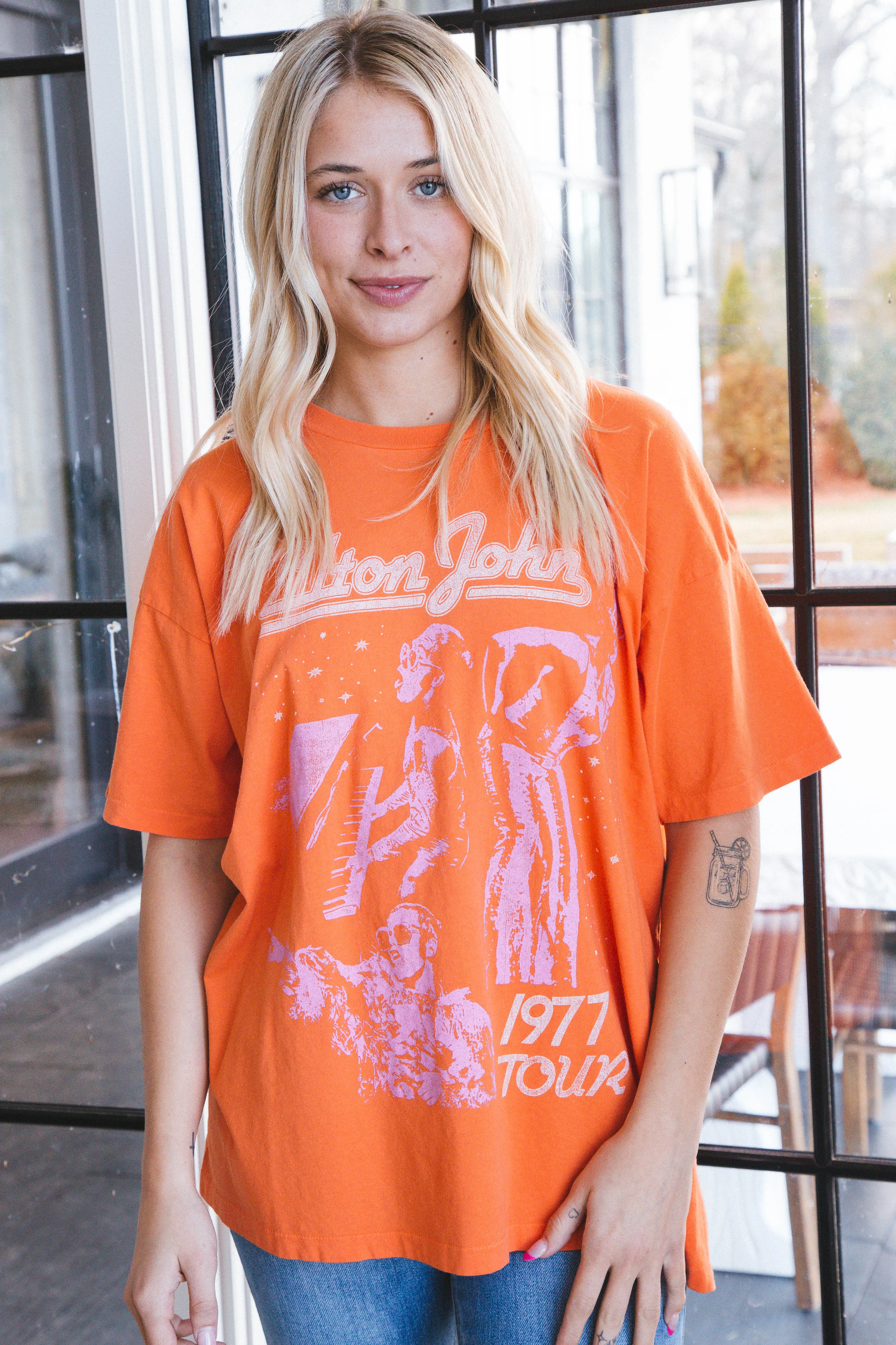 Elton John 1977 Tour Tee, Tiger Lily | Daydreamer sold by North & Main Clothing Company product image thumbnail 4