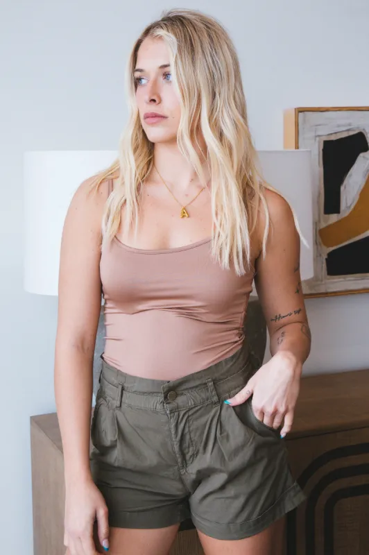 Sophia Solid Cami, Mocha sold by North & Main Clothing Company