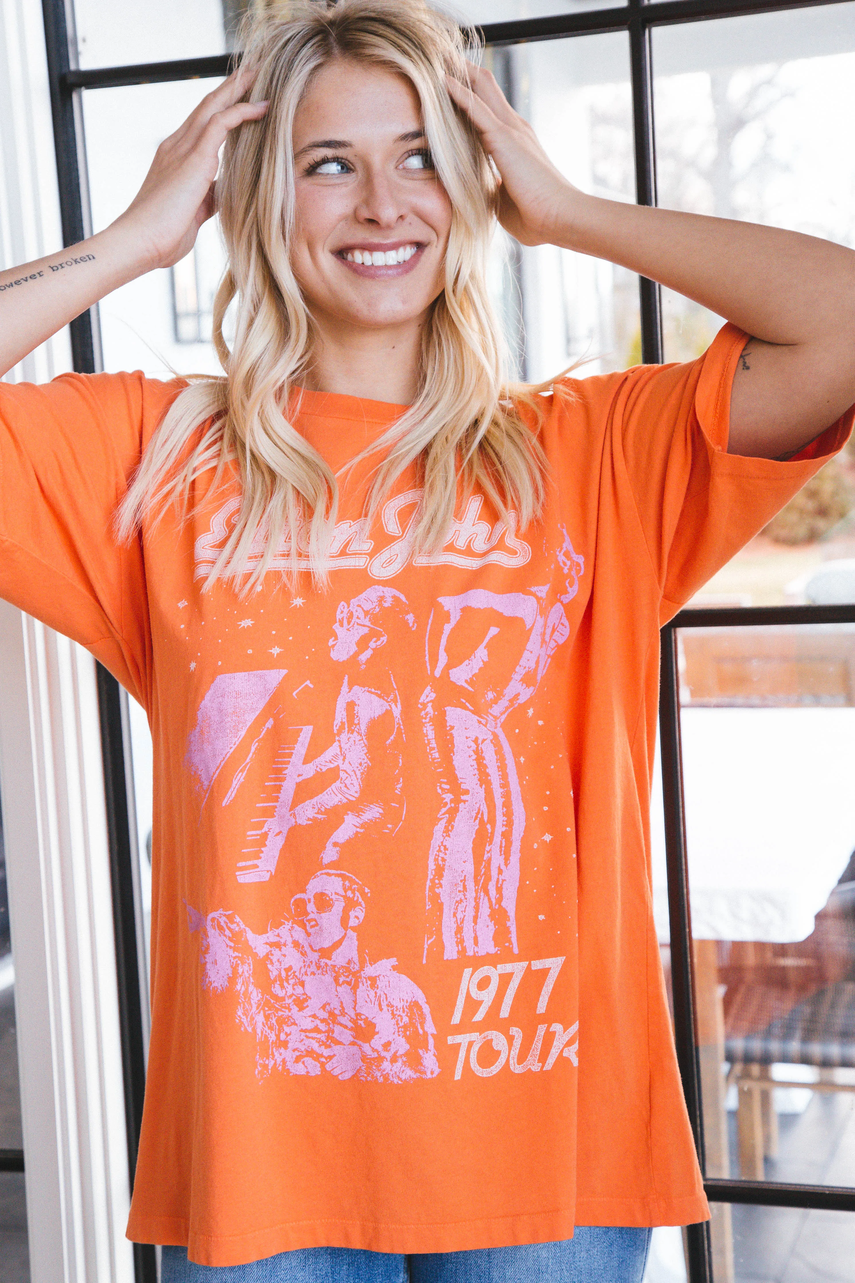 Elton John 1977 Tour Tee, Tiger Lily | Daydreamer sold by North & Main Clothing Company product image thumbnail 2