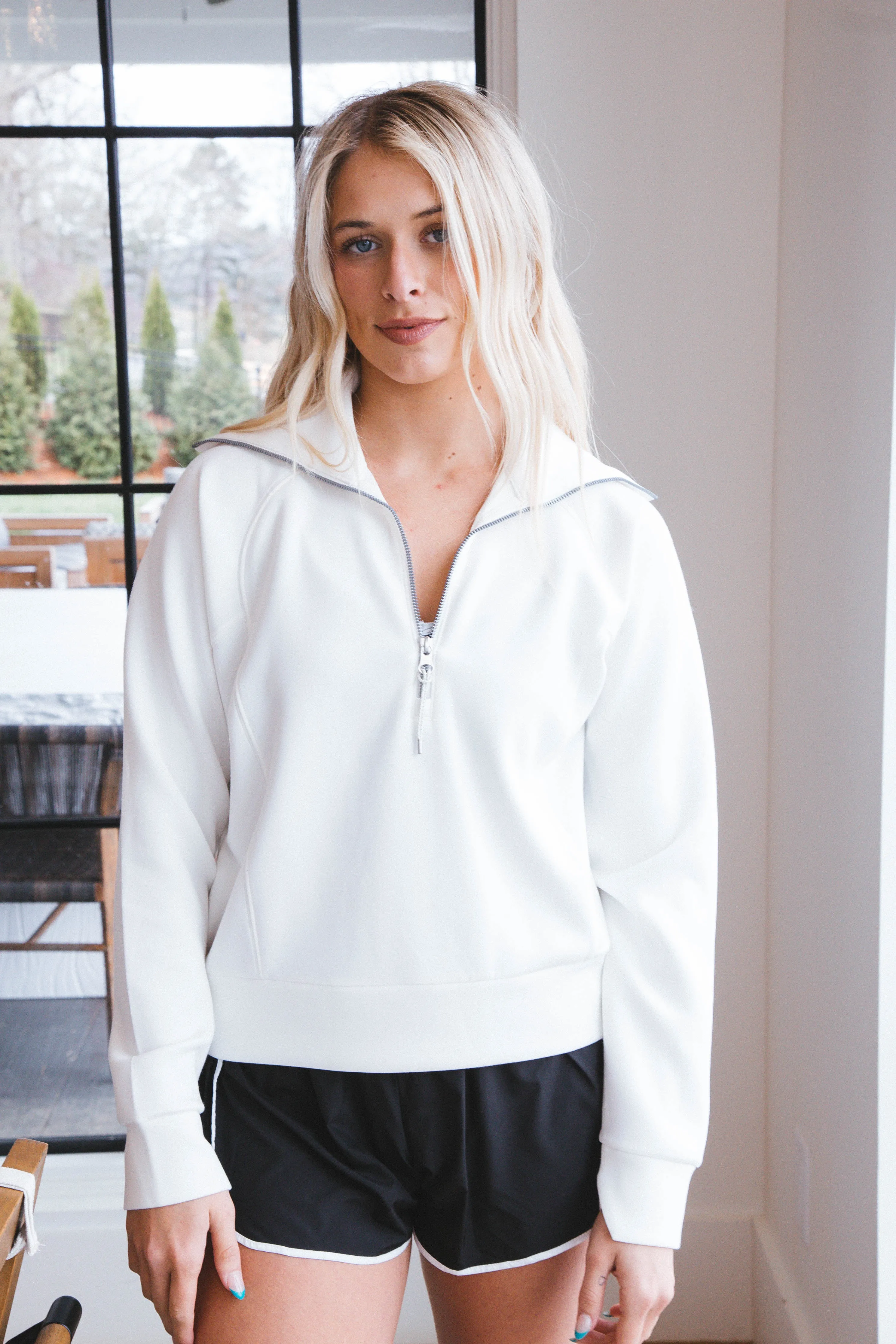 Airessentials Half Zip, Powder | Spanx sold by North & Main Clothing Company product image thumbnail 2