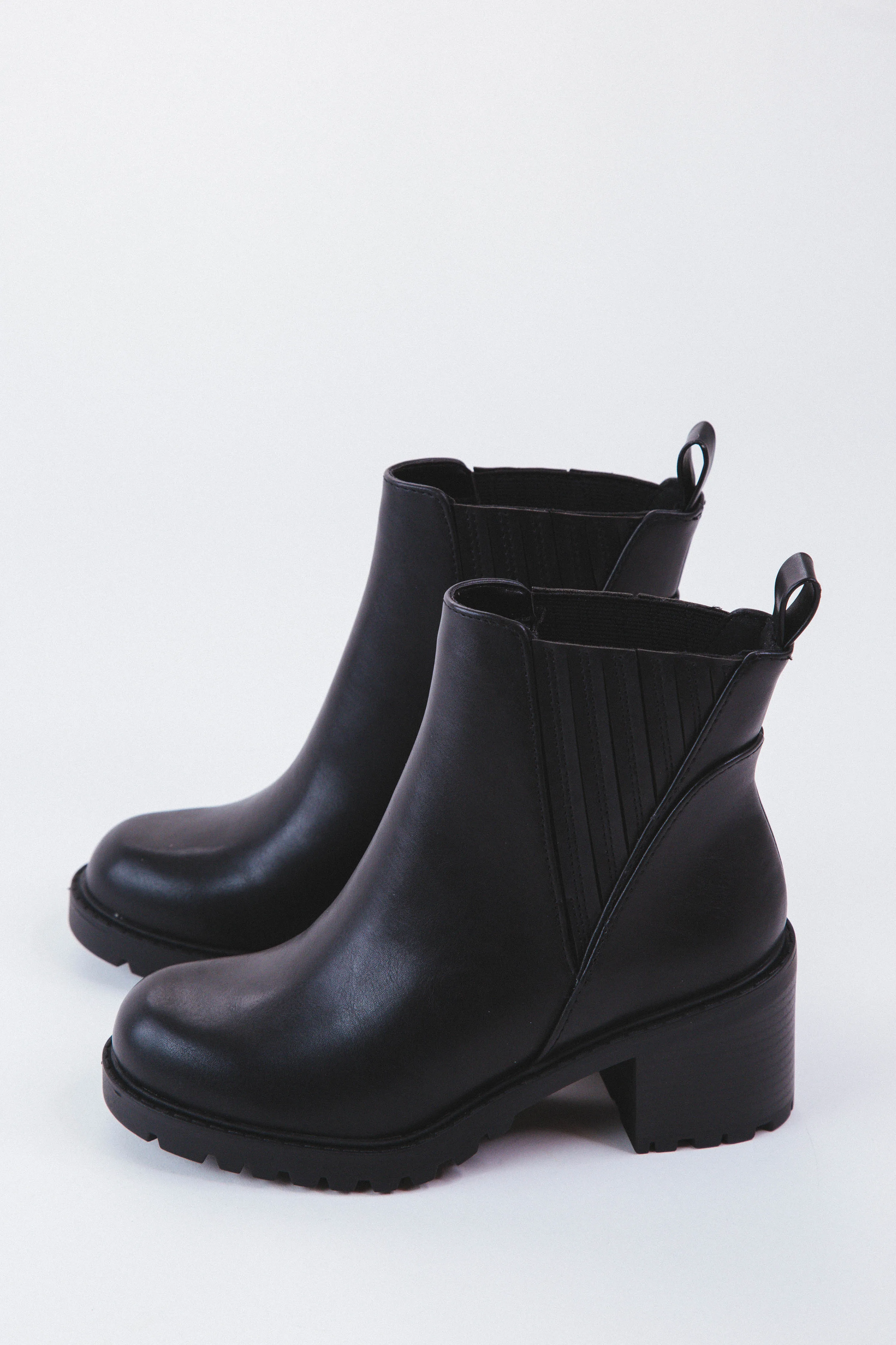 Wisely Lug Sole Chelsea Boot, All Black sold by North & Main Clothing Company