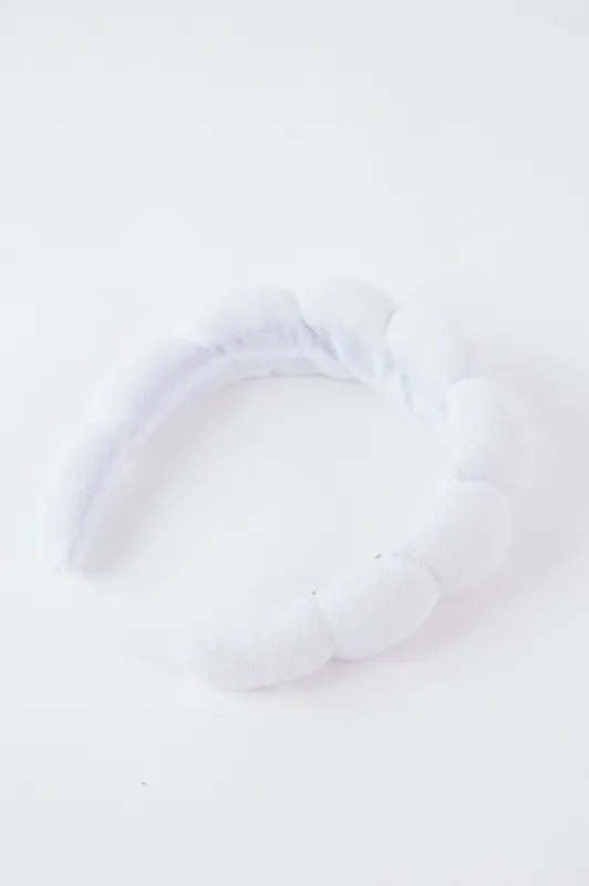 Spa Towel Scalloped Headband, White sold by North & Main Clothing Company