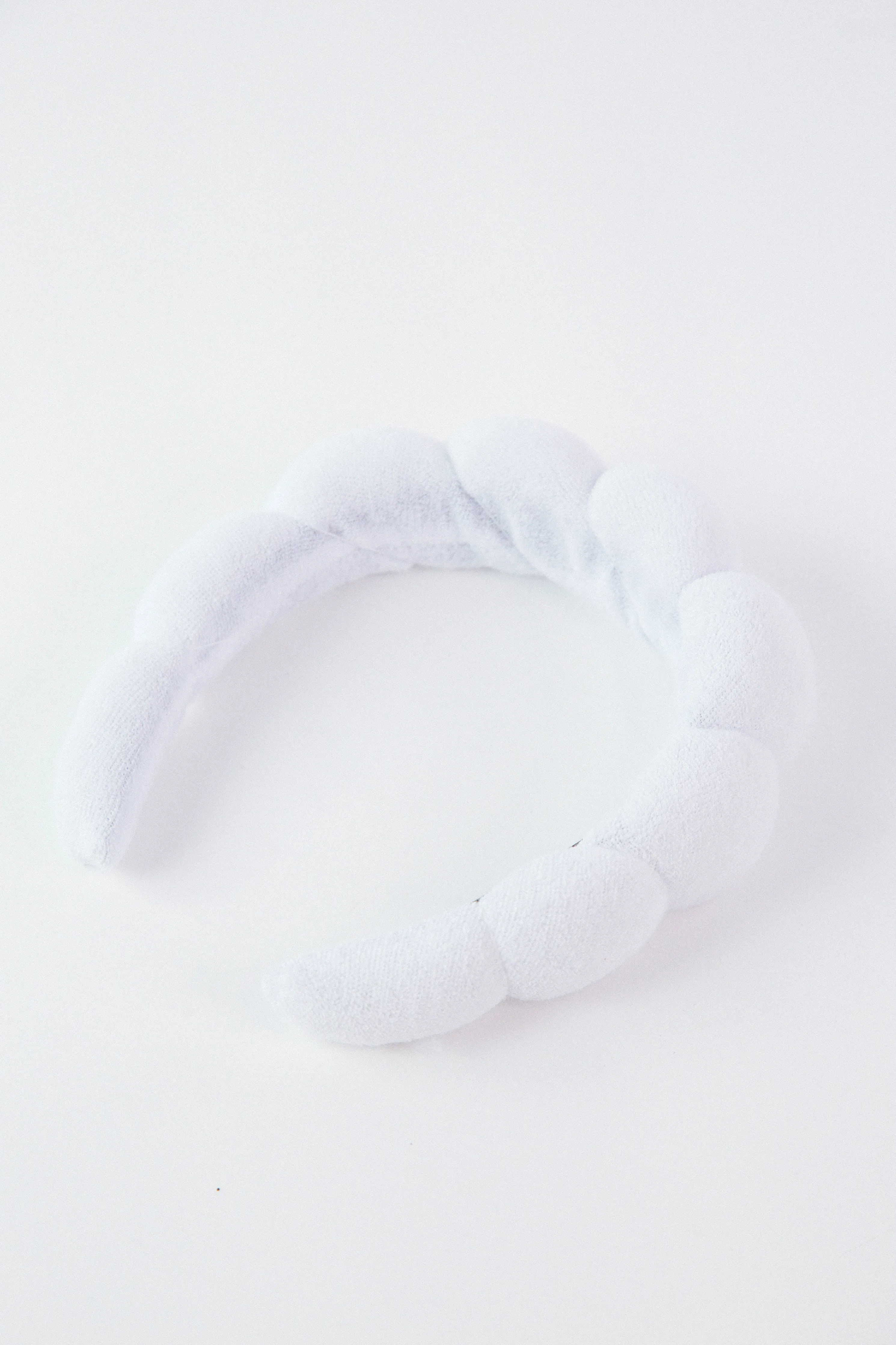 Spa Towel Scalloped Headband, White sold by North & Main Clothing Company